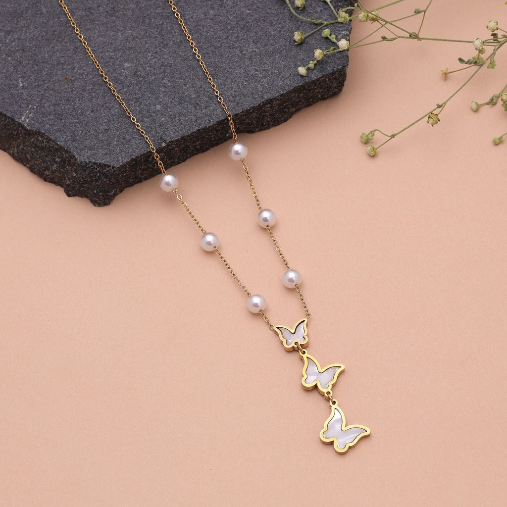 White Color Contemporary Anti Tarnish Necklace