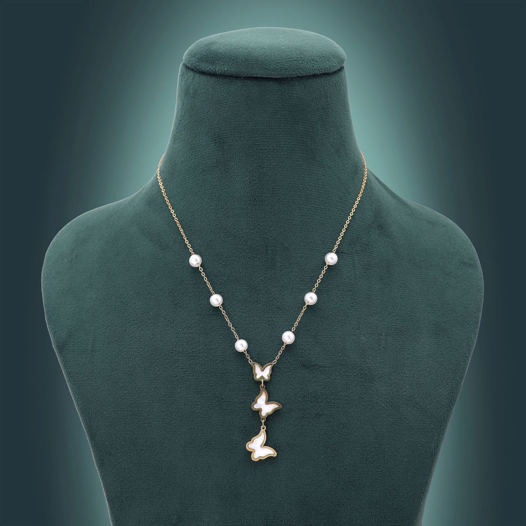 White Color Contemporary Anti Tarnish Necklace