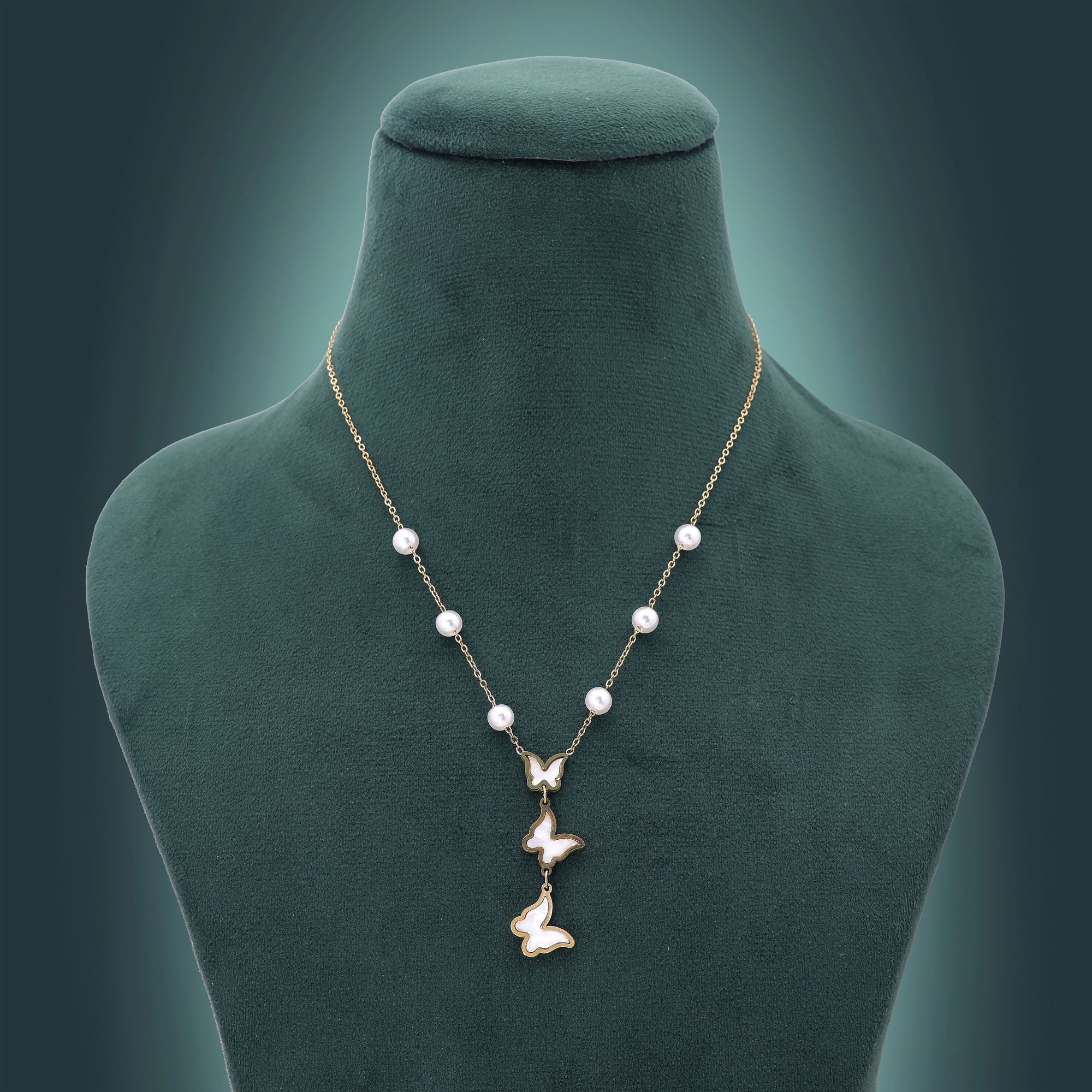 White Color Contemporary Anti Tarnish Necklace
