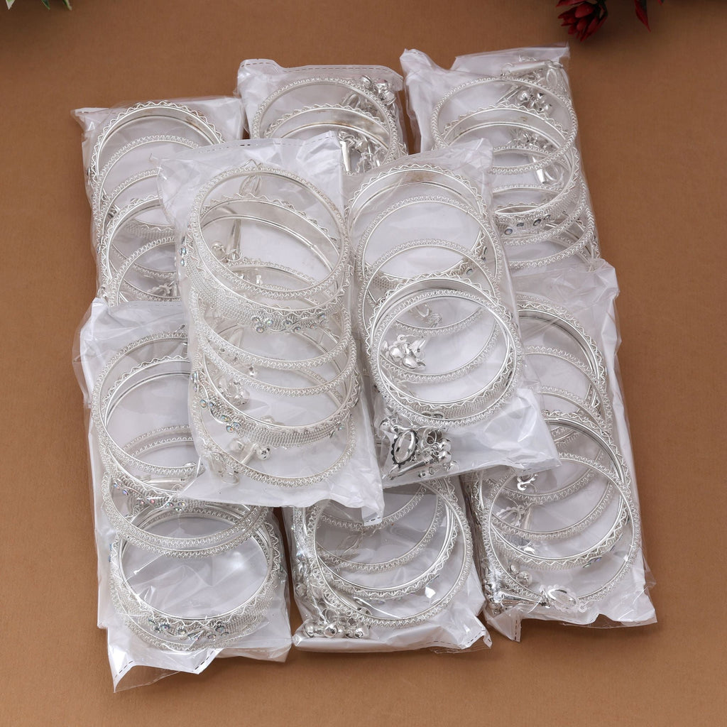 Stylish Silver Color 8 Set Of Bangles Combo Designed For Traditional And Modern Outfits