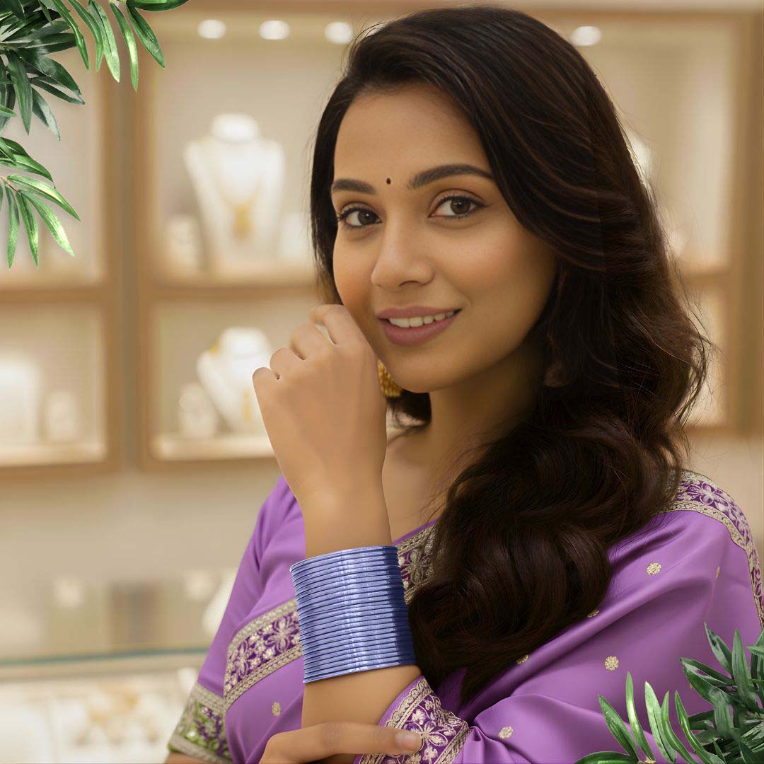 Assorted Color 9 Set Of Fashion Bangles Combo Size: 2.10