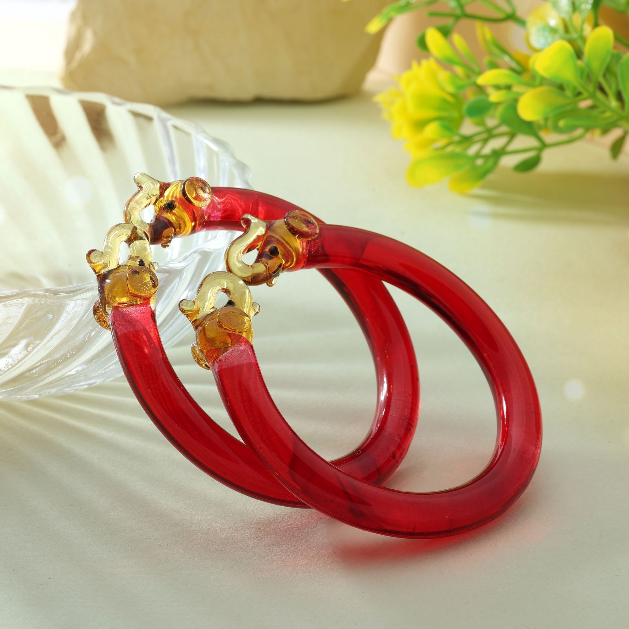 Assorted Color 6 Pair Of Mirror Bangles Combo