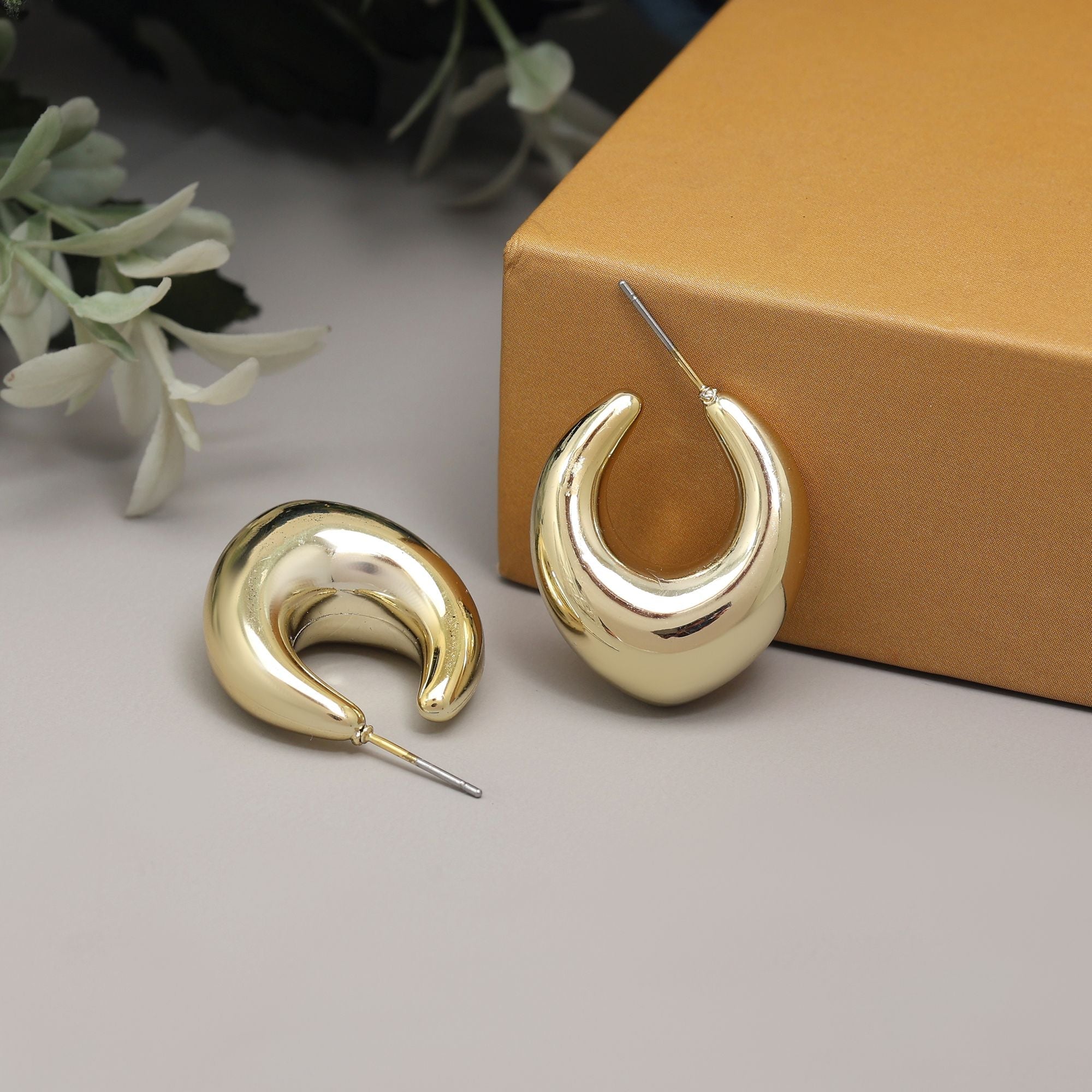 Royal Gold Color 12 Pair Of Fashion Earrings Perfect For Weddings, Festivals, And Engagements