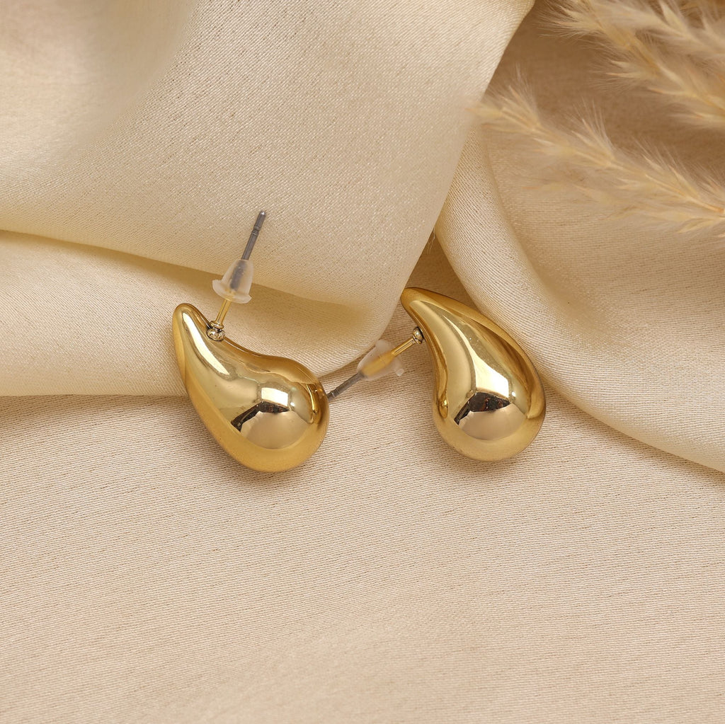 Stylish Gold Color 12 Pair Of Fashion Earrings Designed For Bridal Wear And Party Occasions