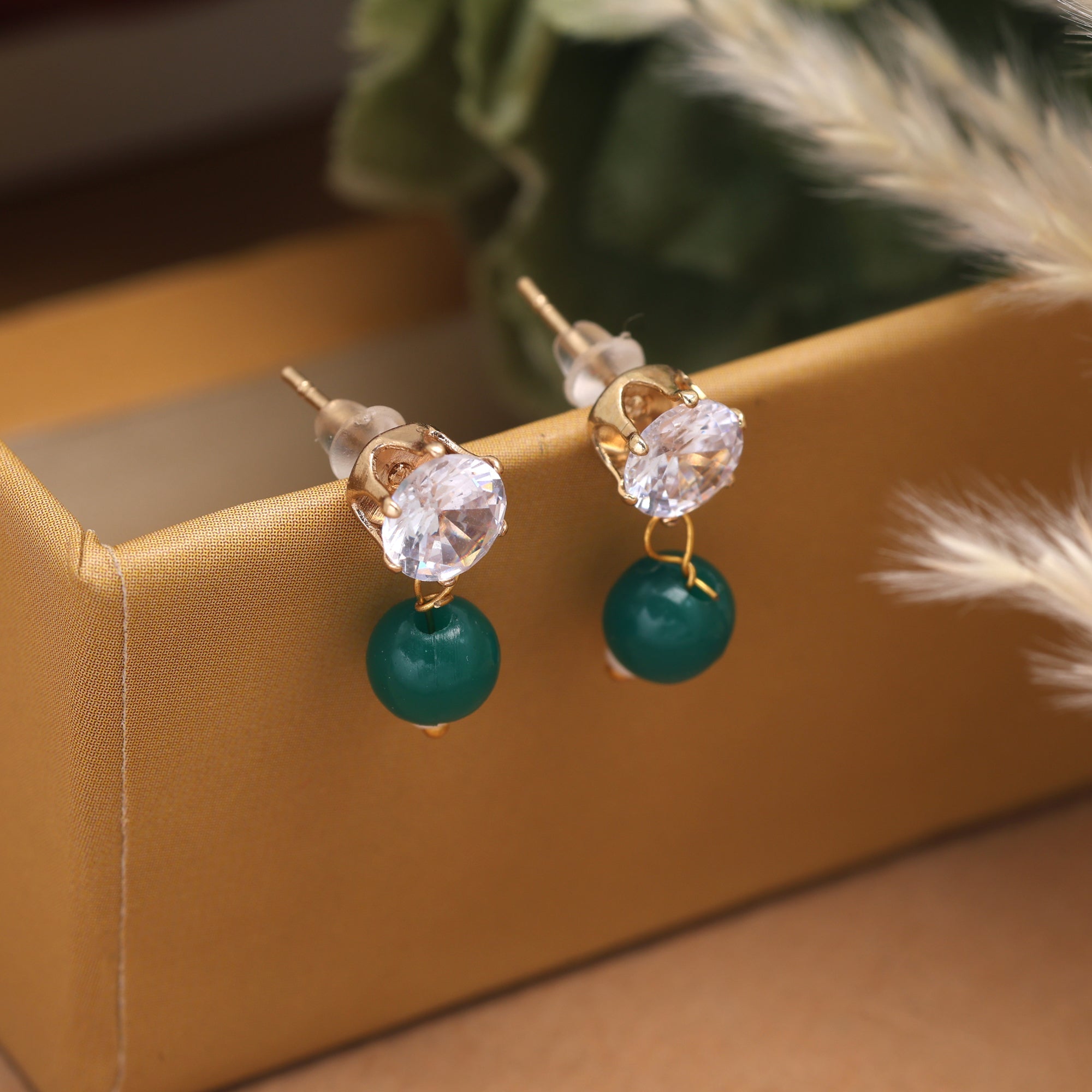 Beautiful Fashion Earrings With Beaded Detailing For Elegant Cultural Events