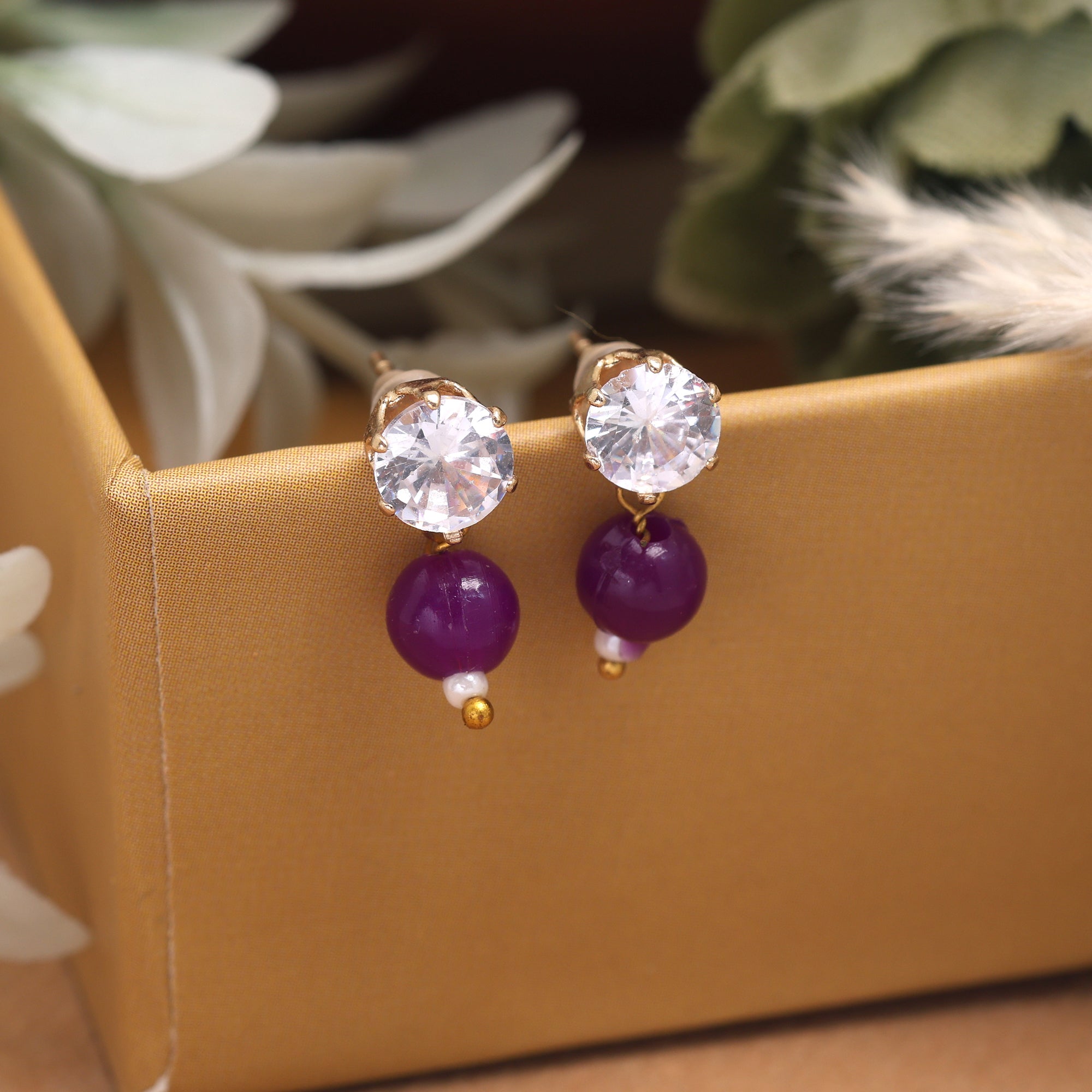 Beautiful Fashion Earrings With Beaded Detailing For Elegant Cultural Events
