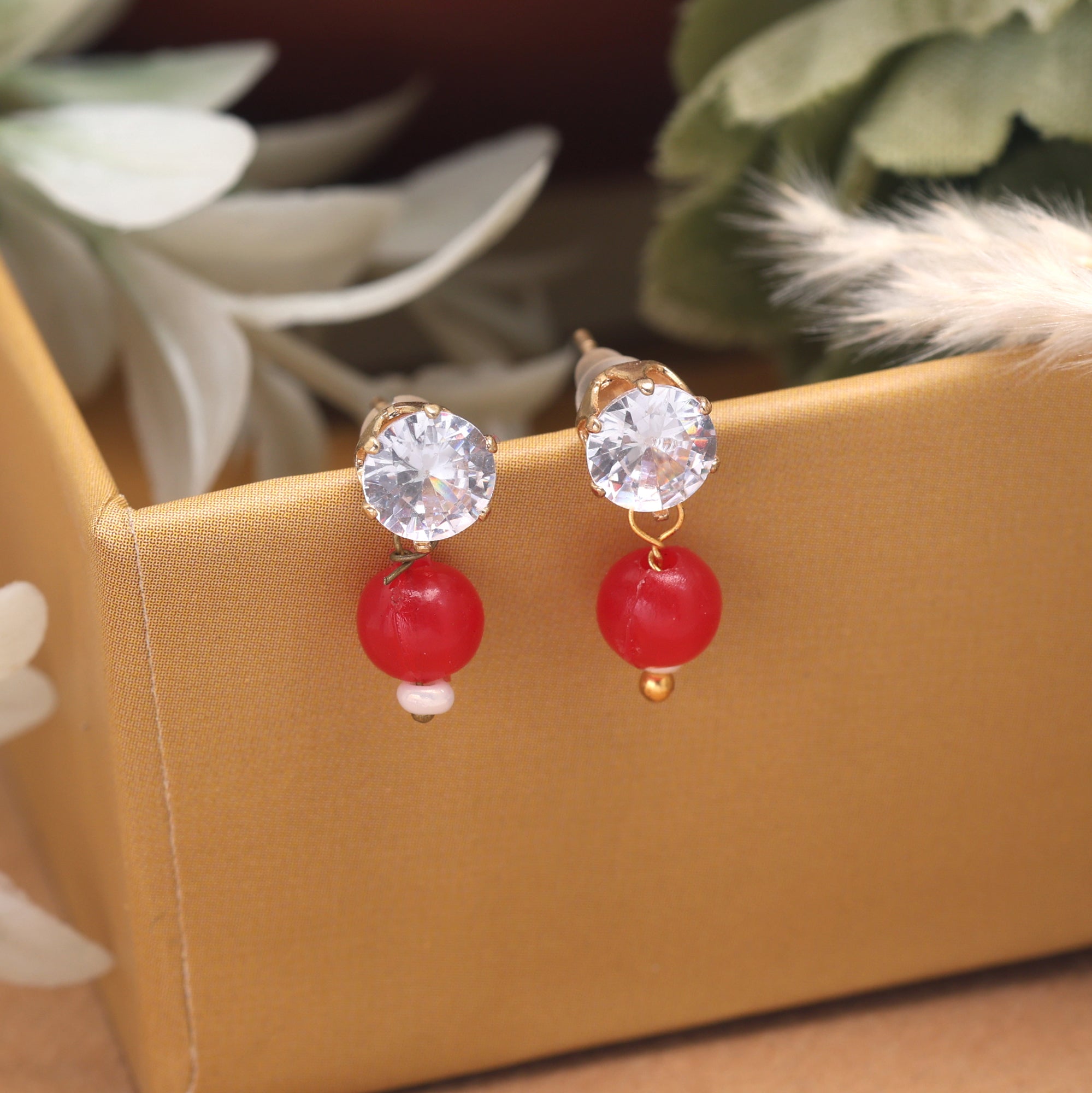 Beautiful Fashion Earrings With Beaded Detailing For Elegant Cultural Events