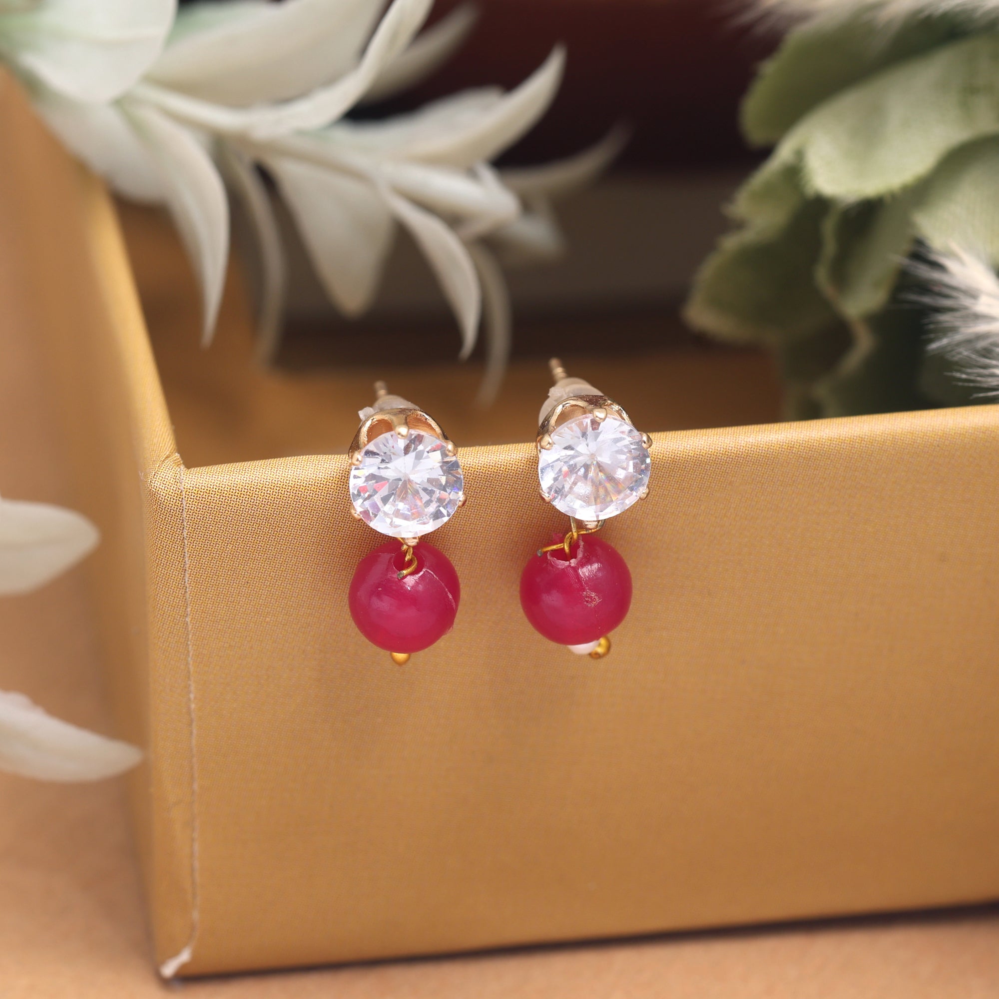 Beautiful Fashion Earrings With Beaded Detailing For Elegant Cultural Events