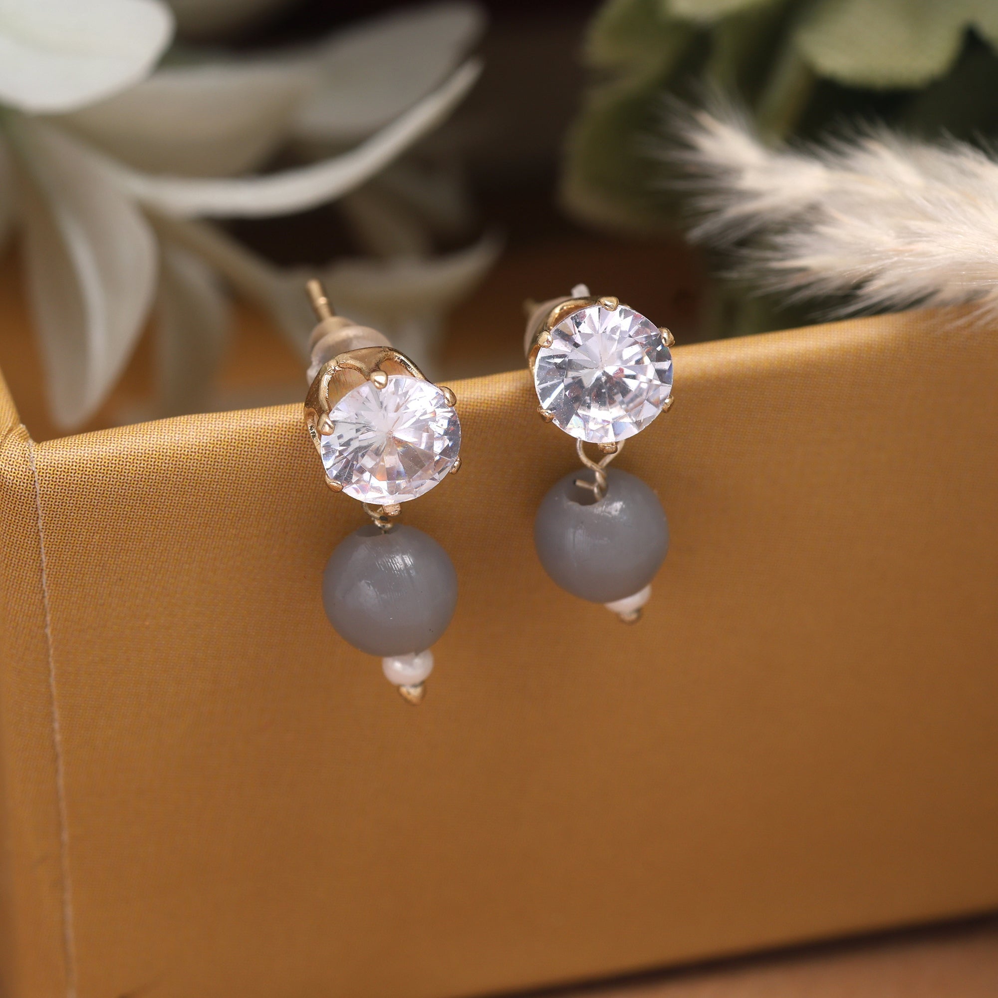 Beautiful Fashion Earrings With Beaded Detailing For Elegant Cultural Events
