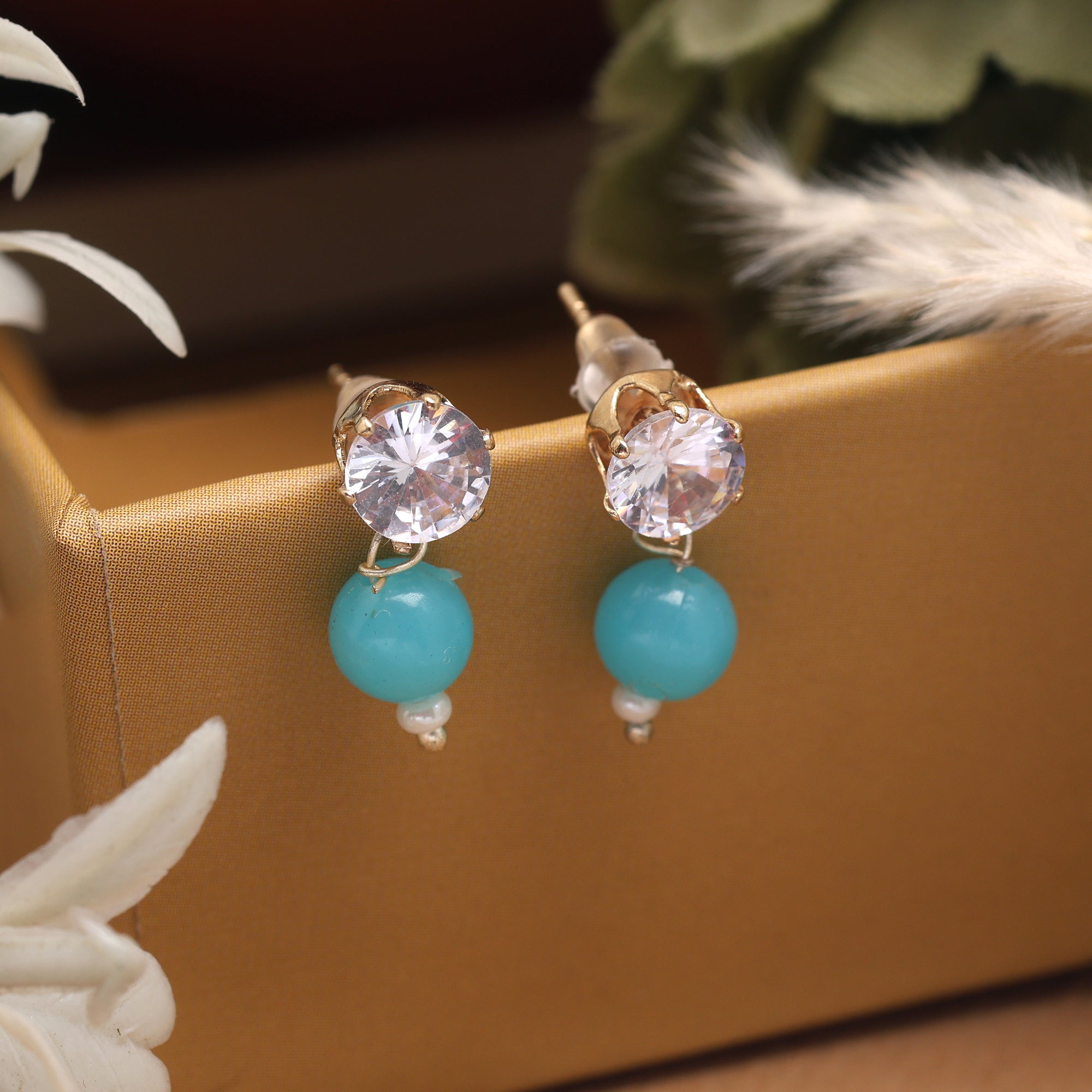 Beautiful Fashion Earrings With Beaded Detailing For Elegant Cultural Events