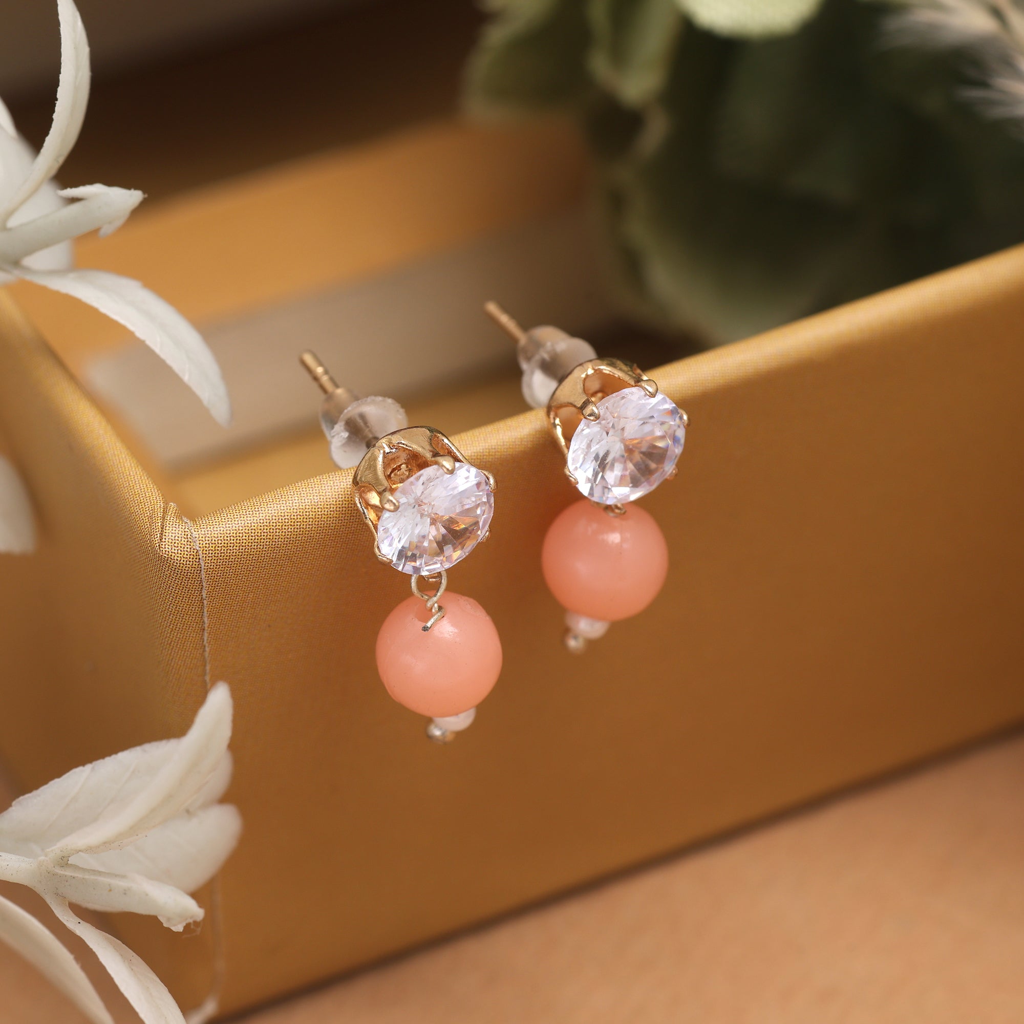 Beautiful Fashion Earrings With Beaded Detailing For Elegant Cultural Events