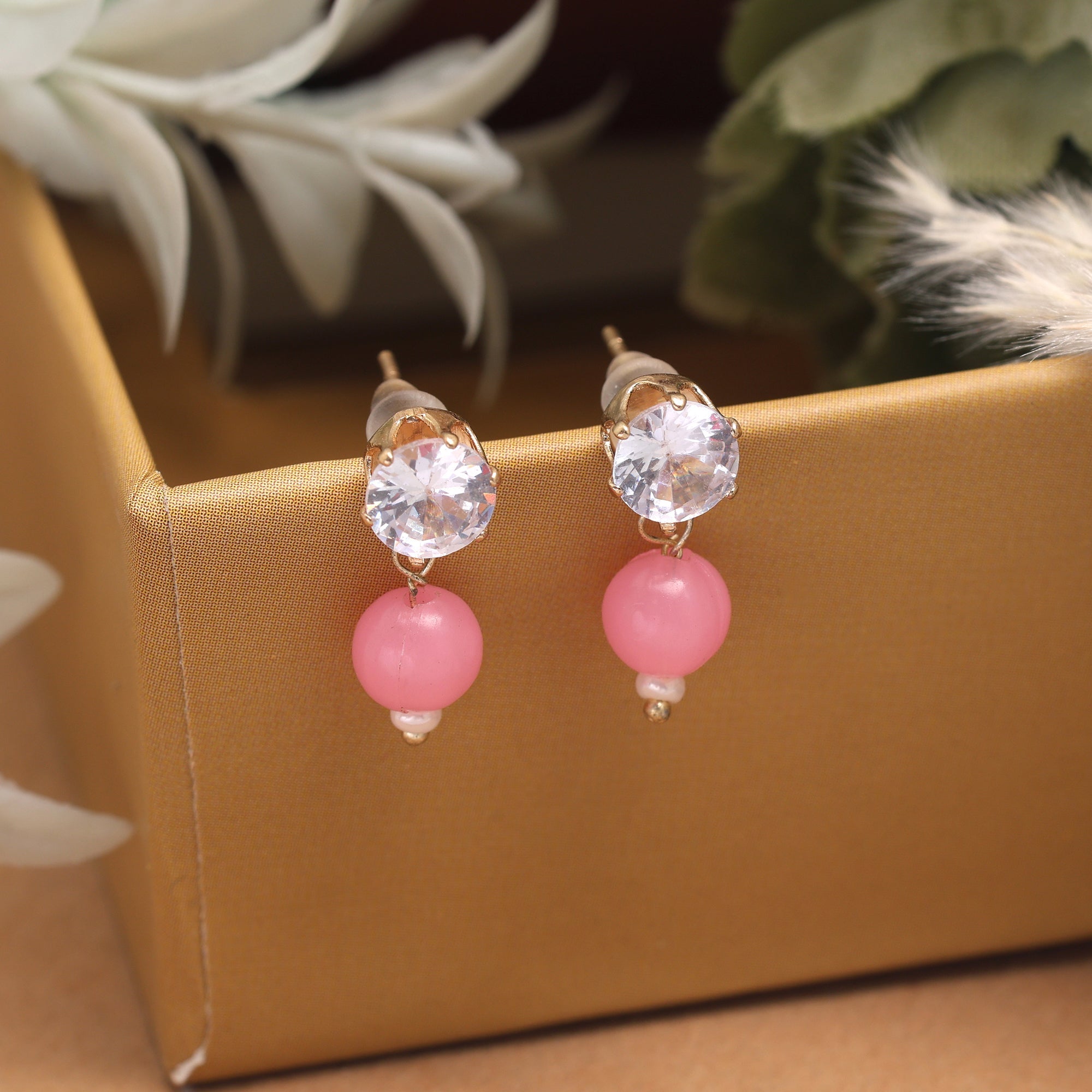 Beautiful Fashion Earrings With Beaded Detailing For Elegant Cultural Events