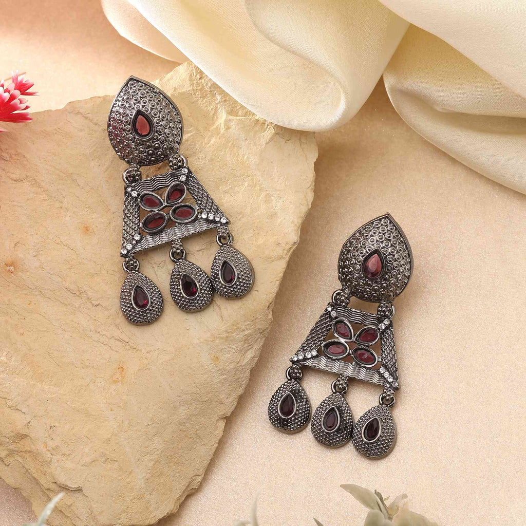 Elegant Purple Color Fashion Earrings