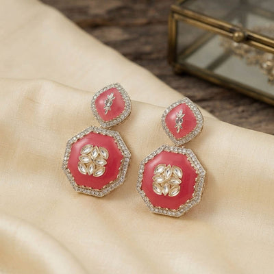 Light Pink Color Fashion Earrings with Elegant Design