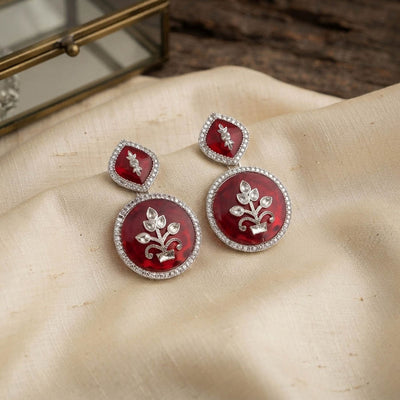 Maroon Color Fashion Earrings with Everyday Style