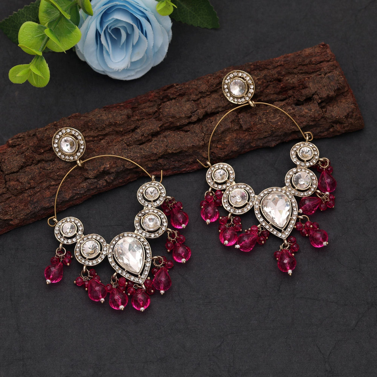Rani Color Dangle Earrings with Beautiful Handmade Ethnic Jewelry Design