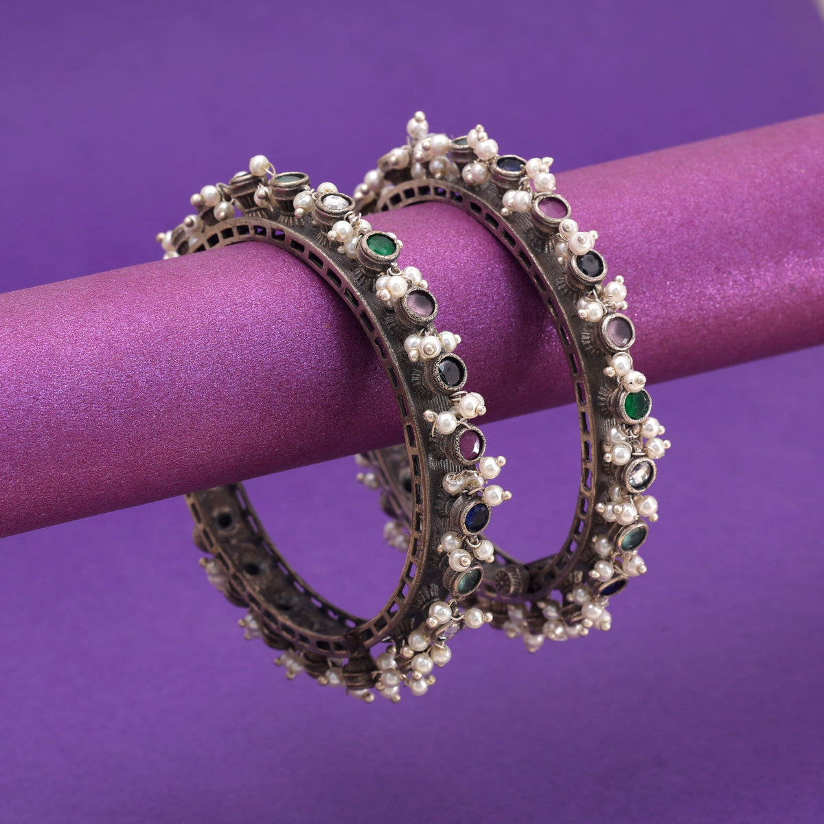 Multi Color Oxidised Openable Bangles With Beautiful Traditional Fashion Appeal