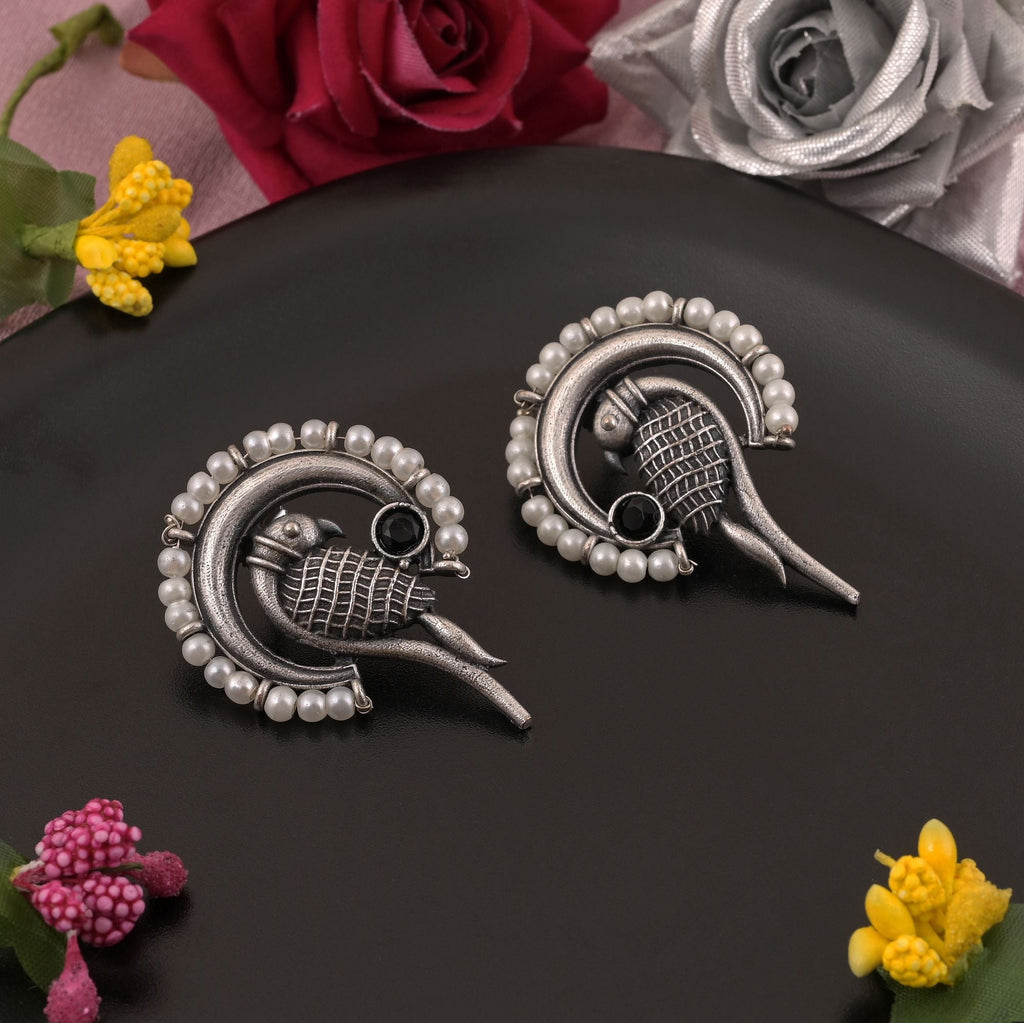Stylish Black Color Oxidised Earrings Crafted For Festivals, Functions, And Traditional Outfits