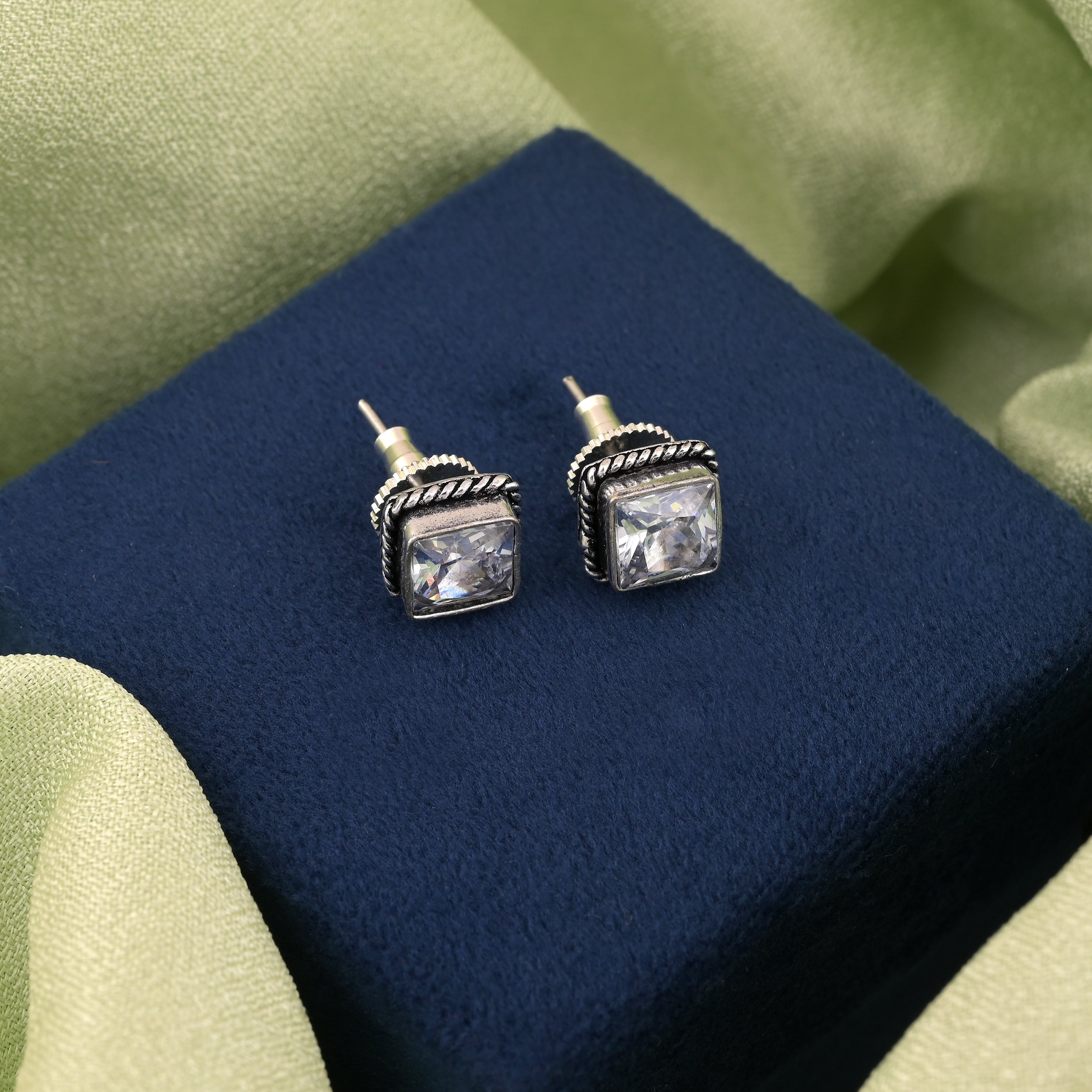 Affordable Assorted Color Oxidised Stud Earrings Combo With Ten(10) Distinct Designs