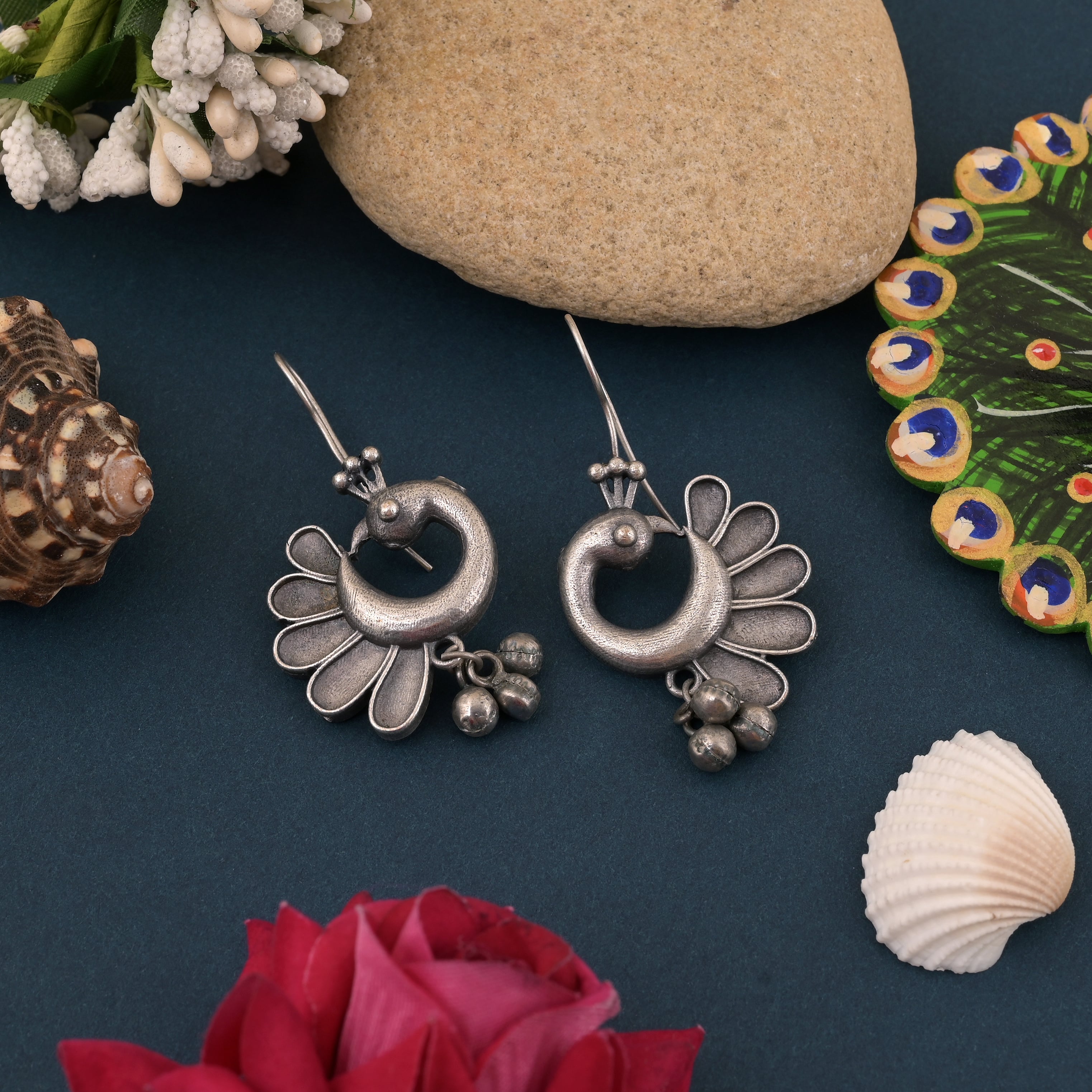 Lightweight Silver Color Oxidised Earrings Perfect For All-Day Comfort