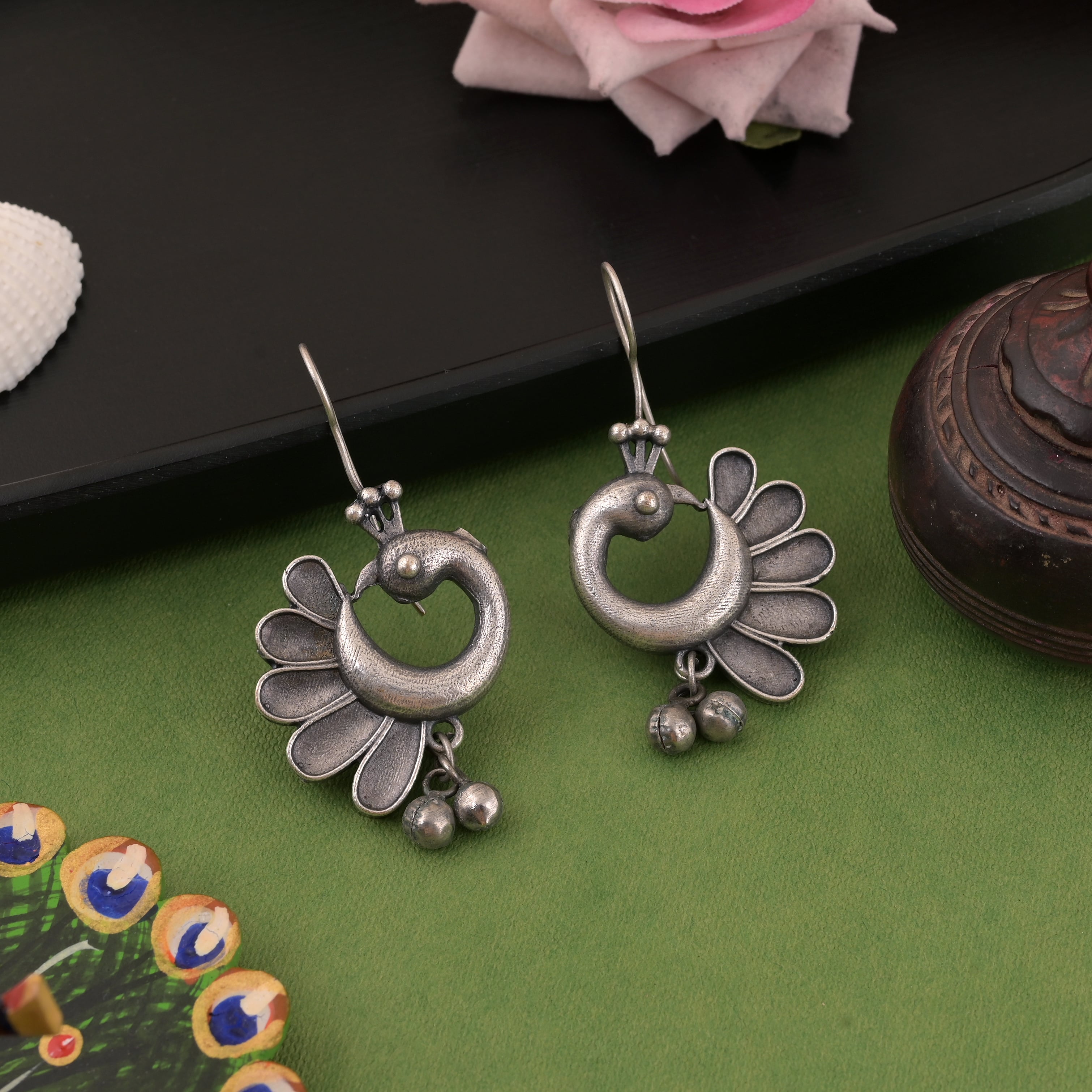 Lightweight Silver Color Oxidised Earrings Perfect For All-Day Comfort