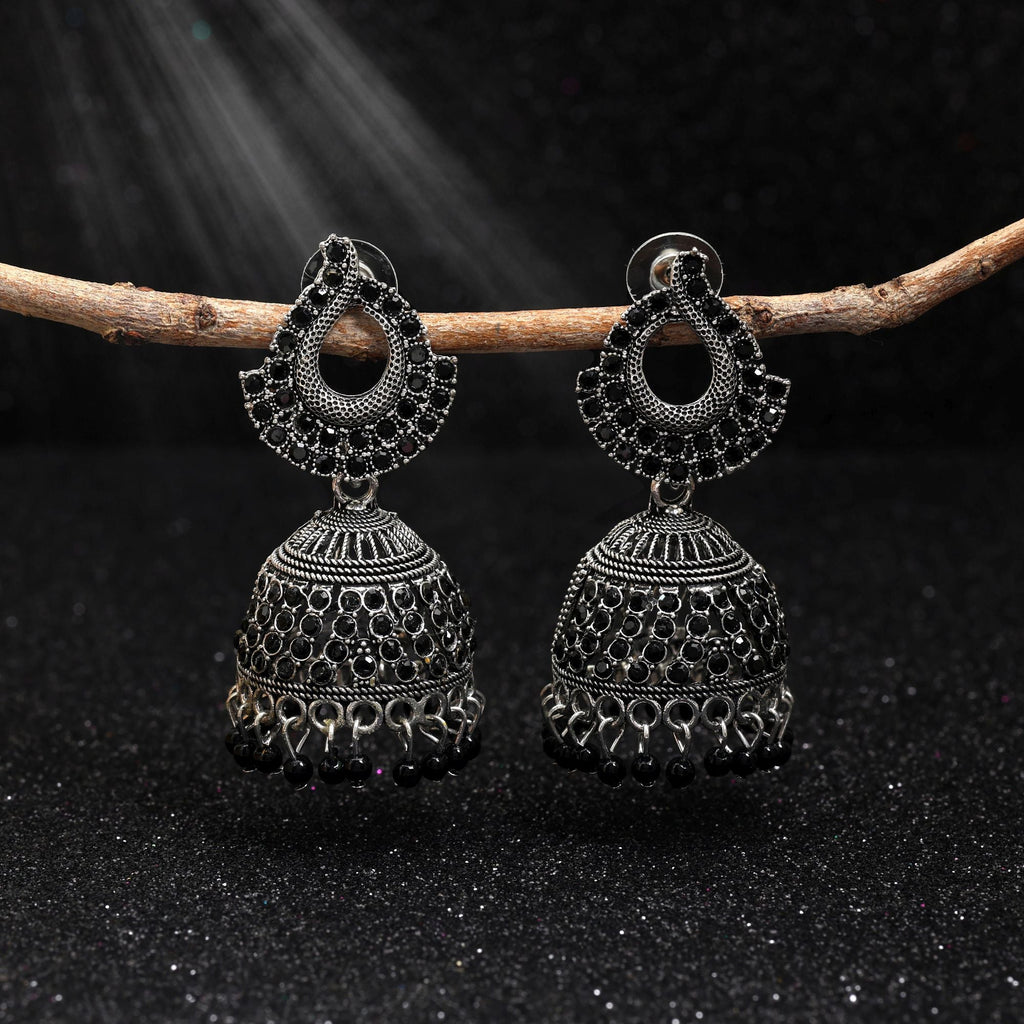 Classic Black Color Oxidised Earrings Perfect For Festivals, Engagements, And Women’S Traditional Jewelry