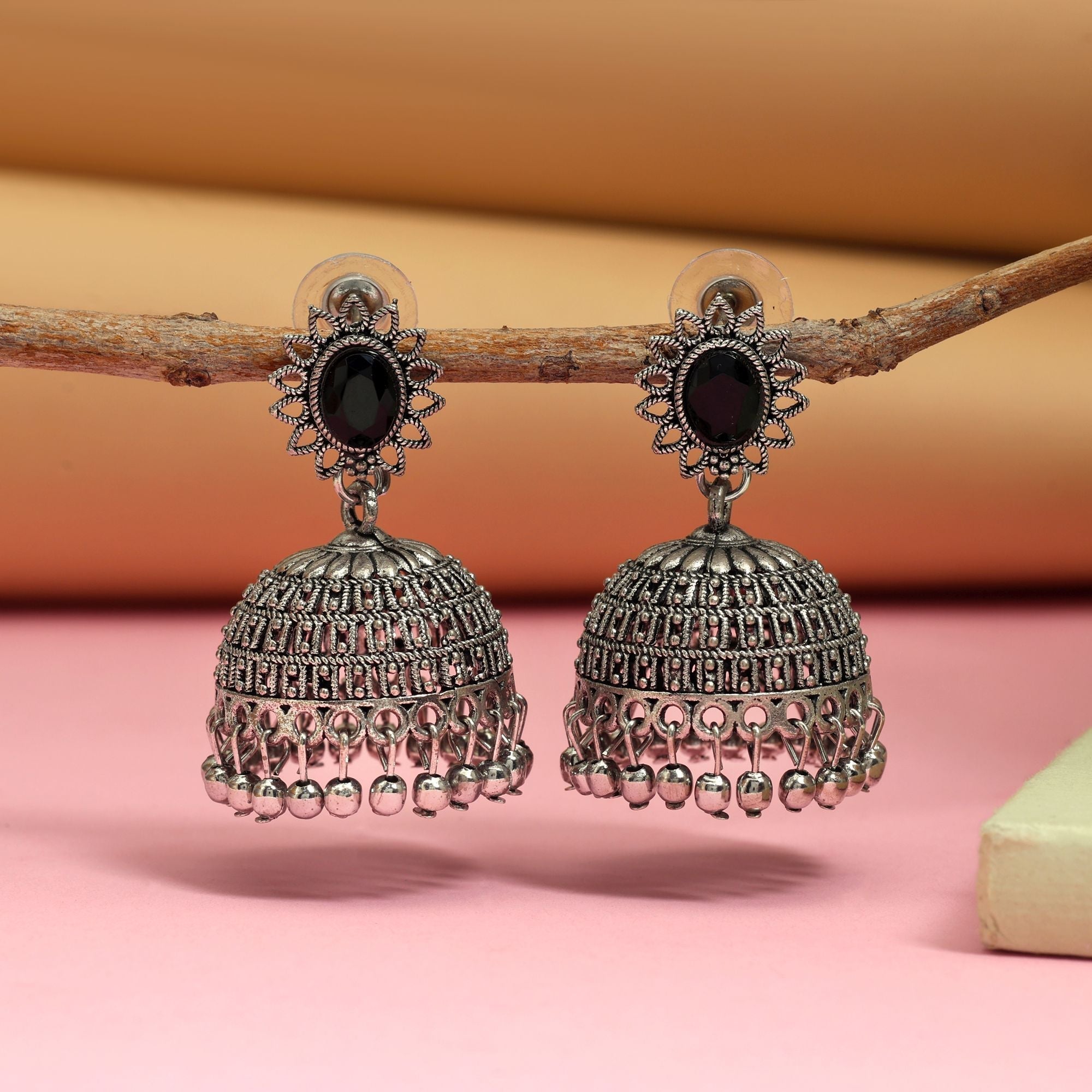 Exclusive Black Color Oxidised Earrings Perfect For Women’S Ethnic Wear, Functions, And Party Styling