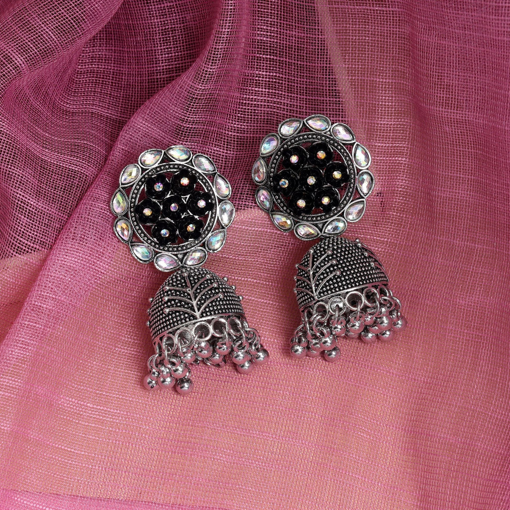 Attractive Black Color Oxidised Earrings Perfect For Women’S Festivals, Parties, And Ethnic Fashion Outfits