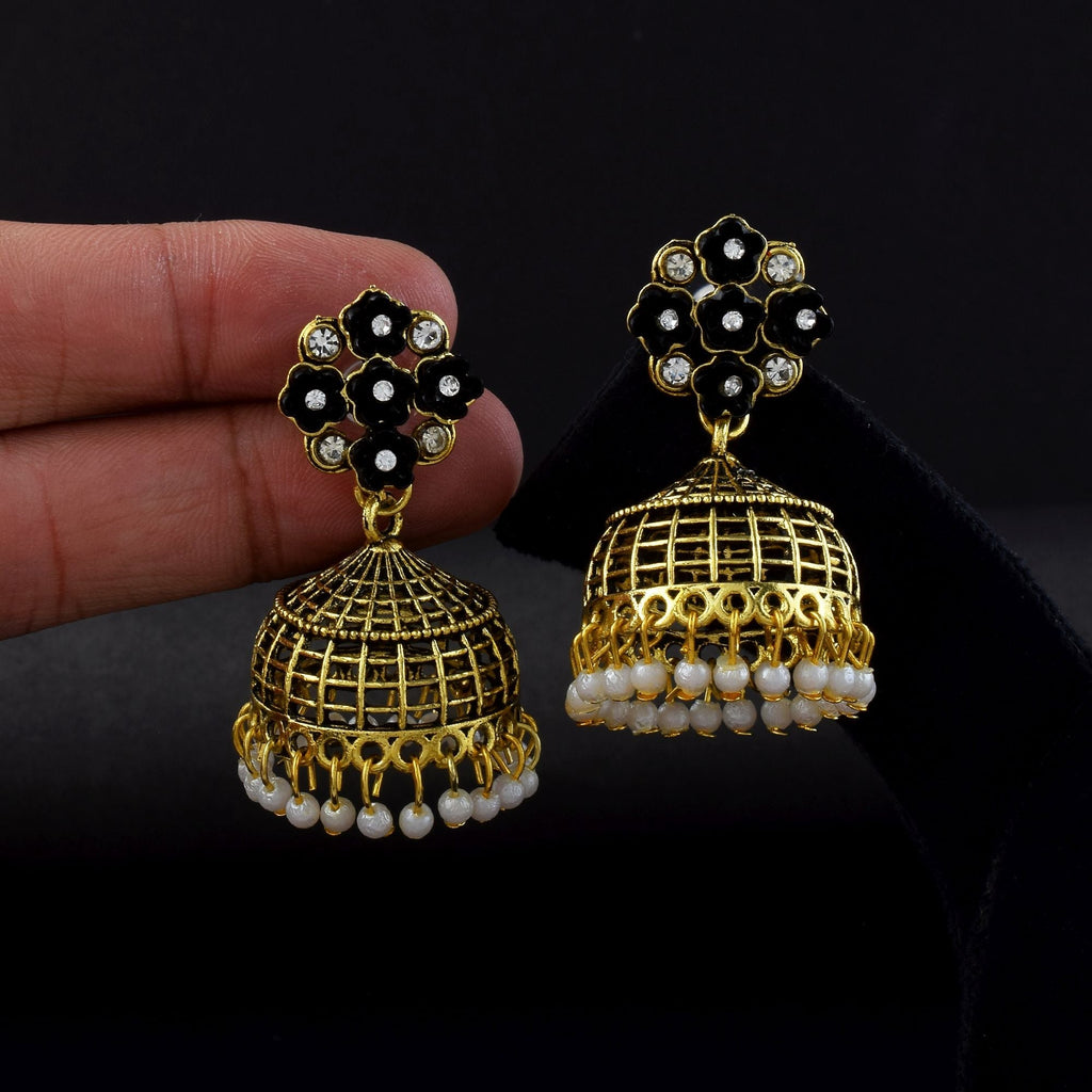 Classic Black Color Oxidised Earrings Perfect For Women’S Traditional Cultural Wear And Fashion Jewelry