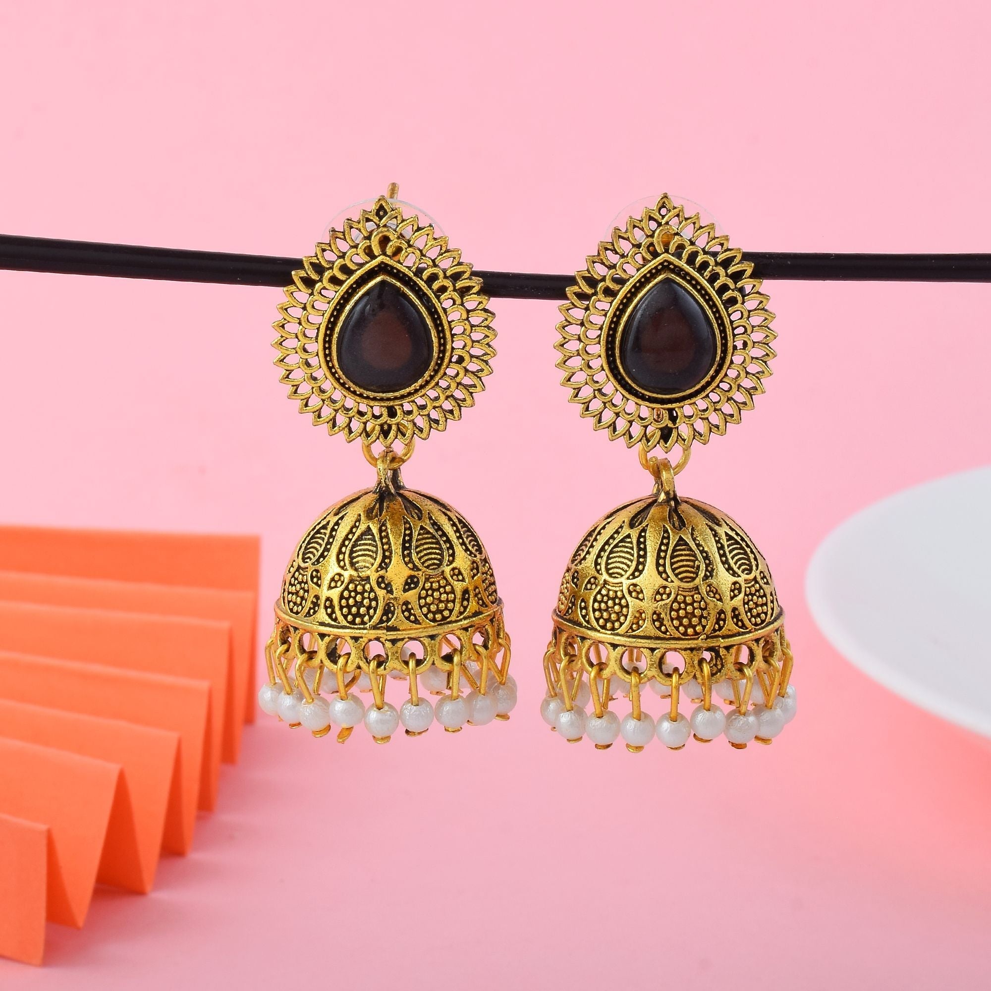 Stylish Black Color Oxidised Earrings Designed For Festivals, Parties, And Women’S Ethnic Fashion Jewelry