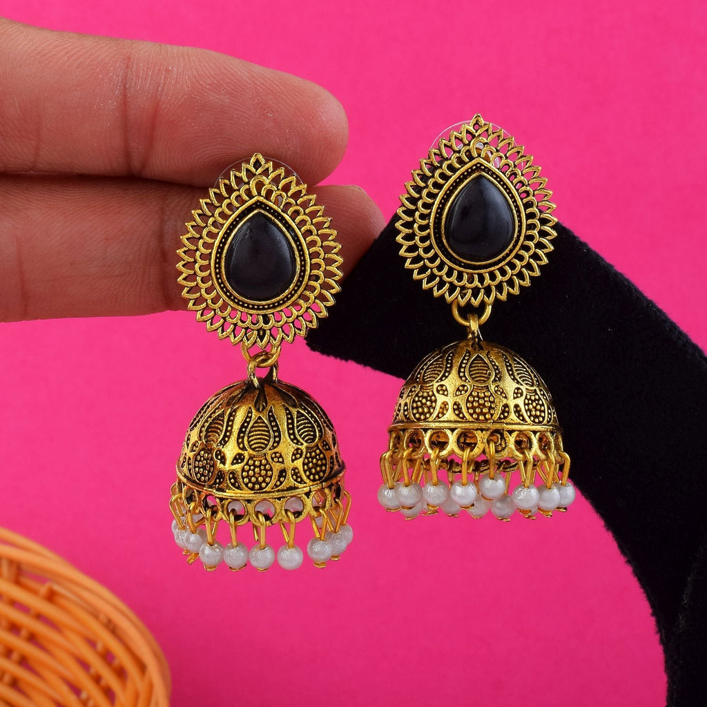 Stylish Black Color Oxidised Earrings Designed For Festivals, Parties, And Women’S Ethnic Fashion Jewelry