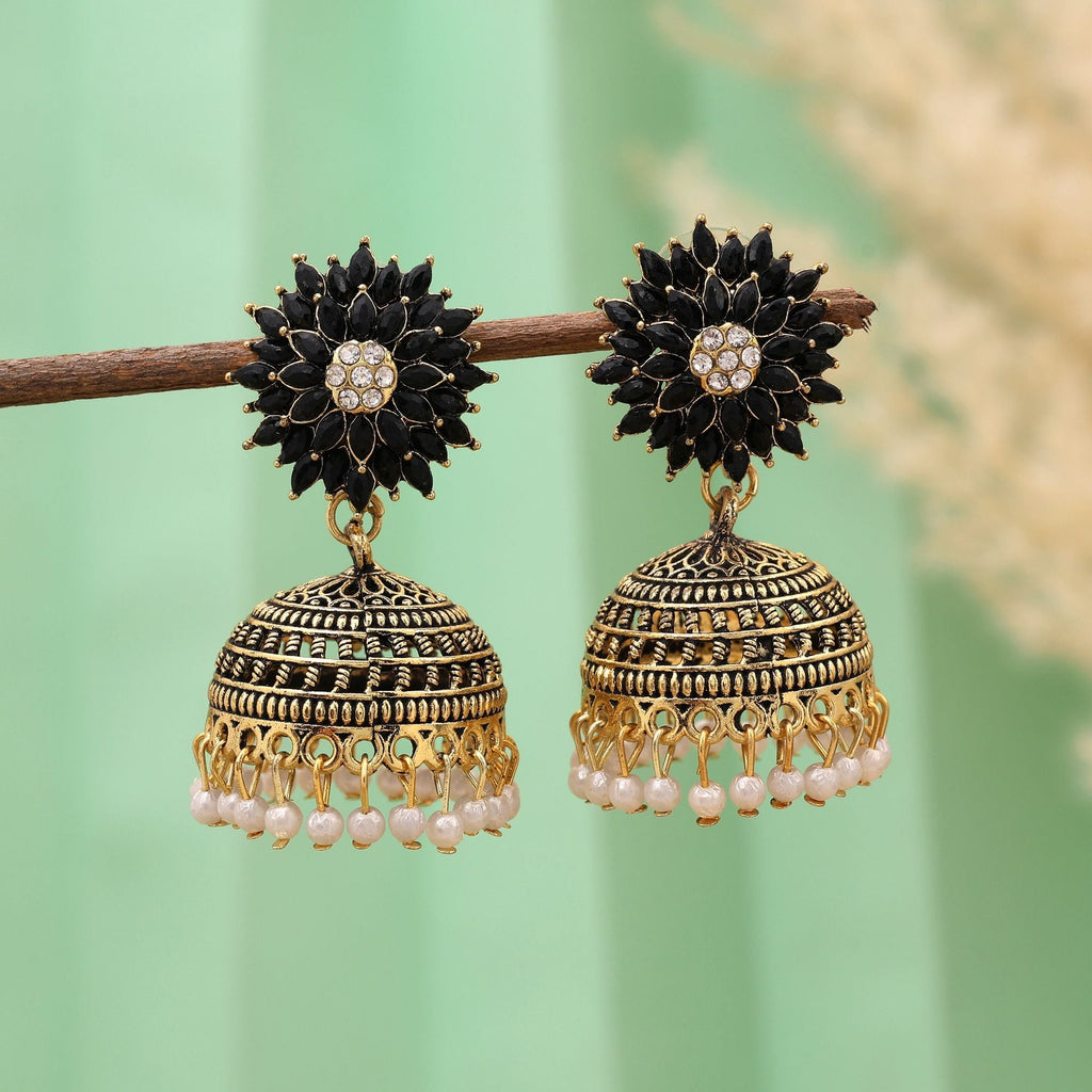 Stylish Black Color Oxidised Earrings Perfect For Weddings, Engagements, And Daily Fashion Jewelry