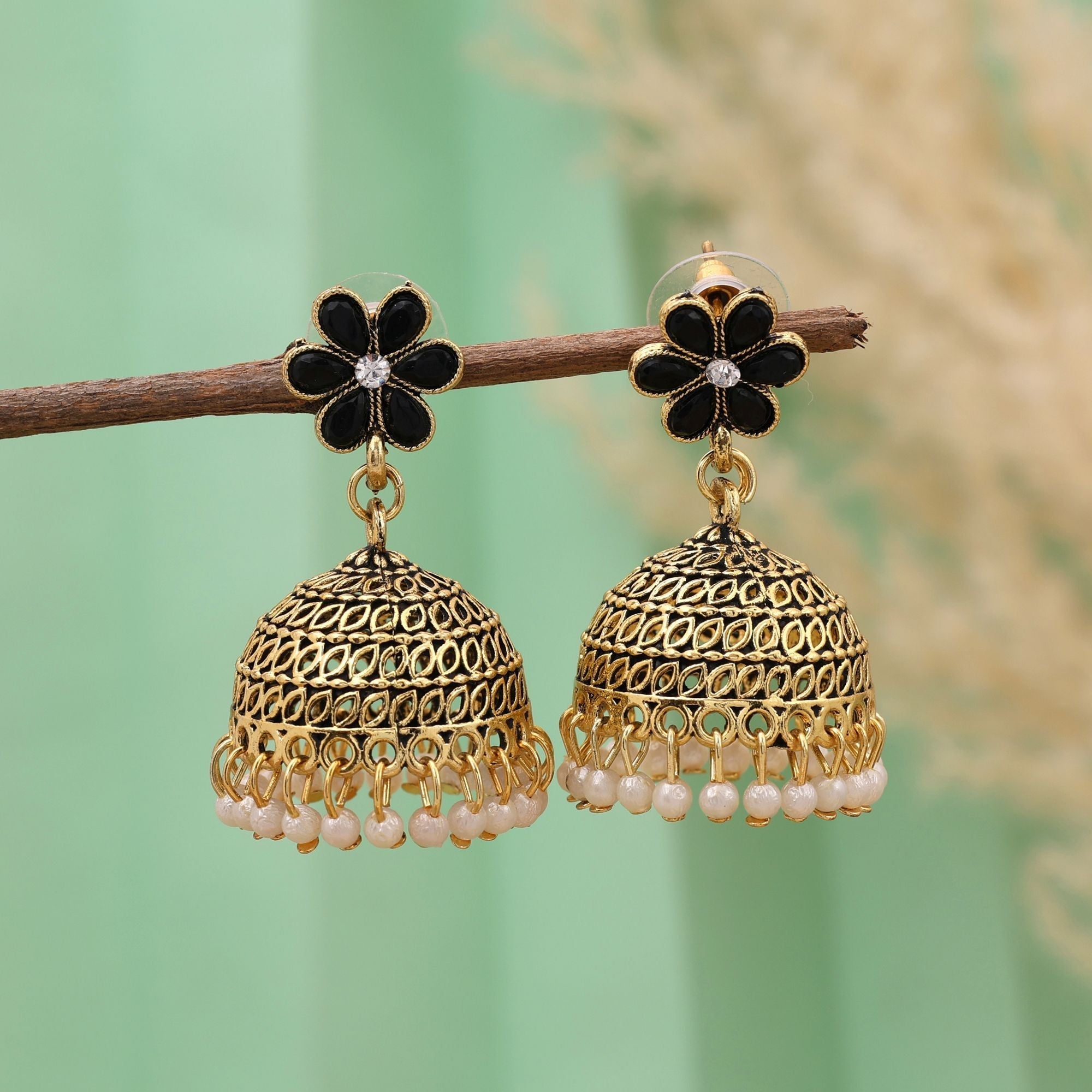 Attractive Black Color Oxidised Earrings Crafted For Cultural Events, Parties, And Women’S Fashion Jewelry