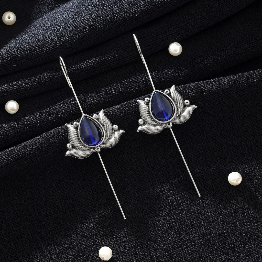 Blue Oxidised Ear Cuff Stylish