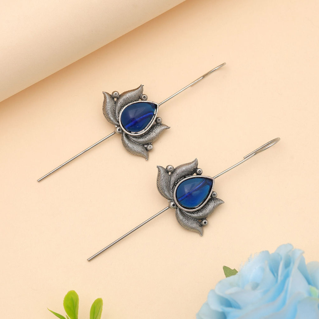Blue Oxidised Ear Cuff Stylish