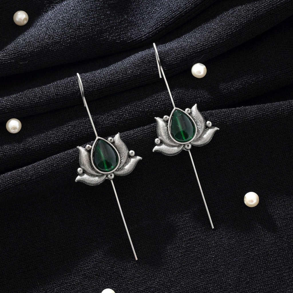 Green Oxidised Ear Cuff Statement