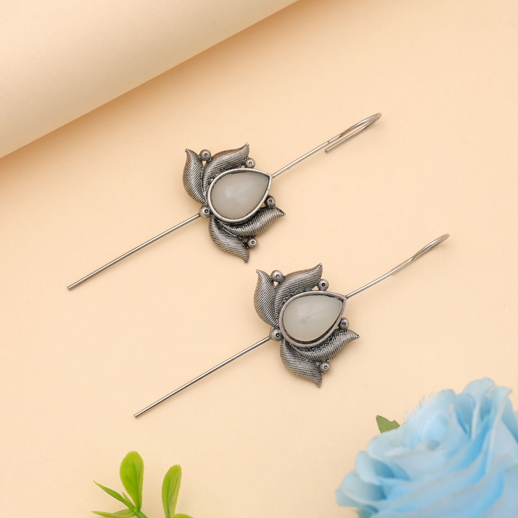 Silver Oxidised Ear Cuff Minimal