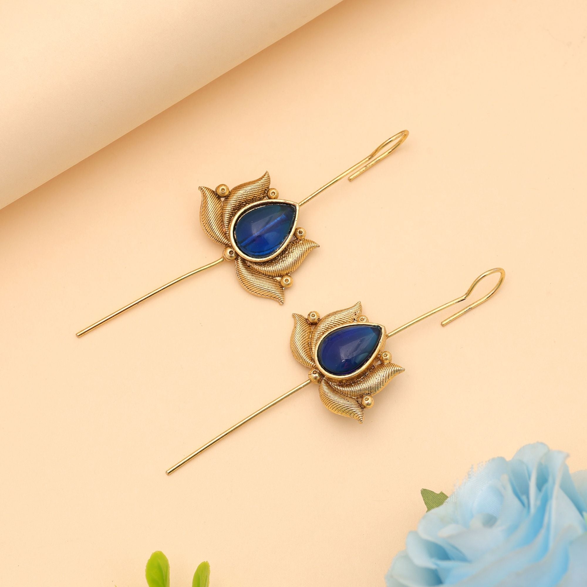 Blue Oxidised Ear Cuff Daily Wear