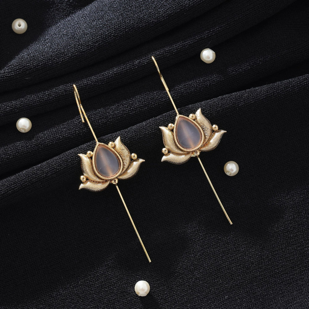 Light Pink Oxidised Ear Cuff Minimal