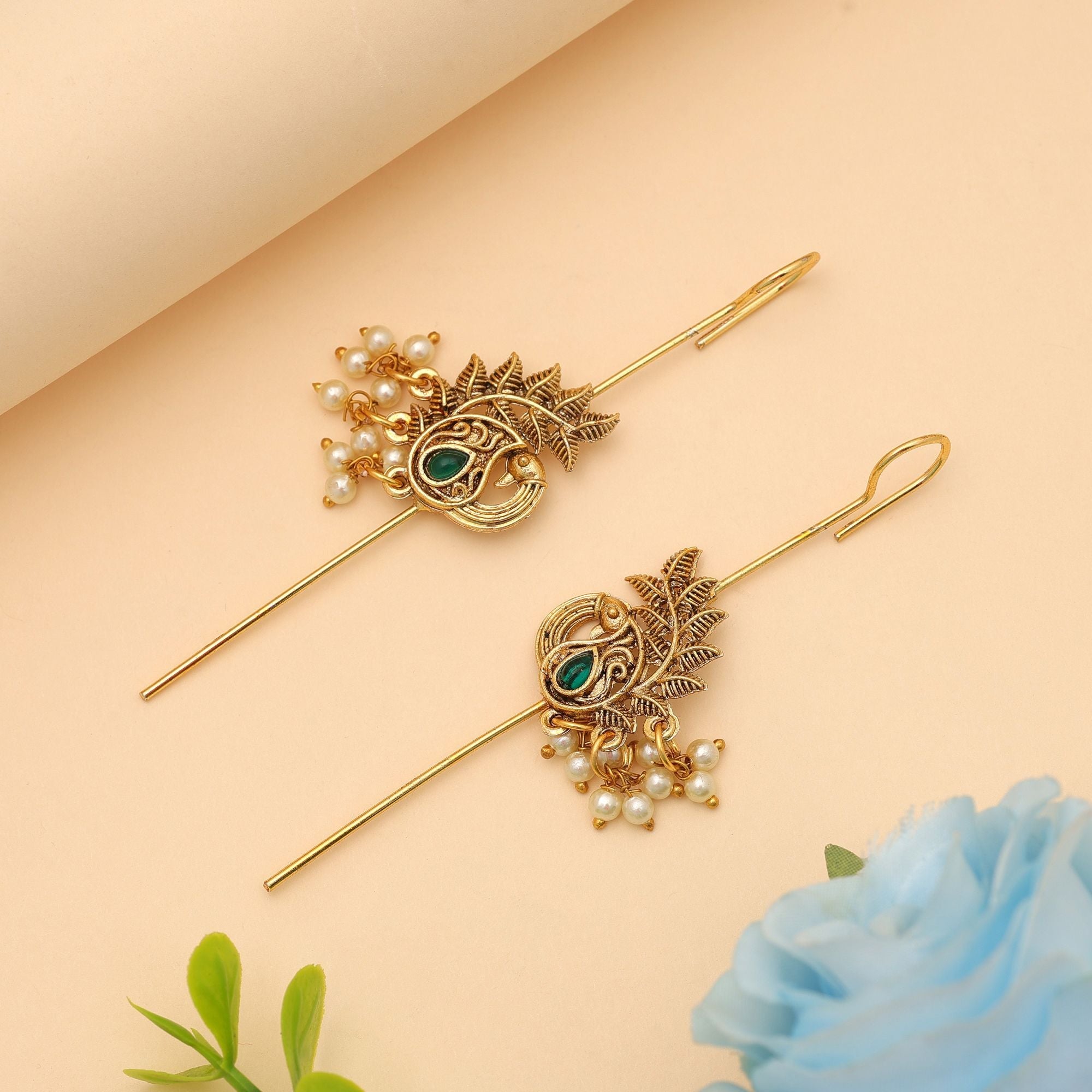 Green Oxidised Ear Cuff Classic