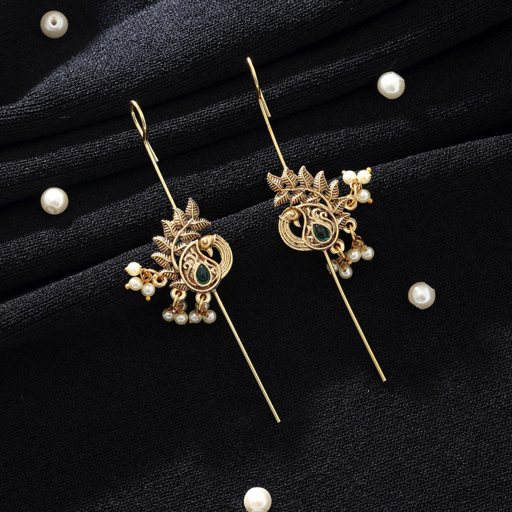Green Oxidised Ear Cuff Classic