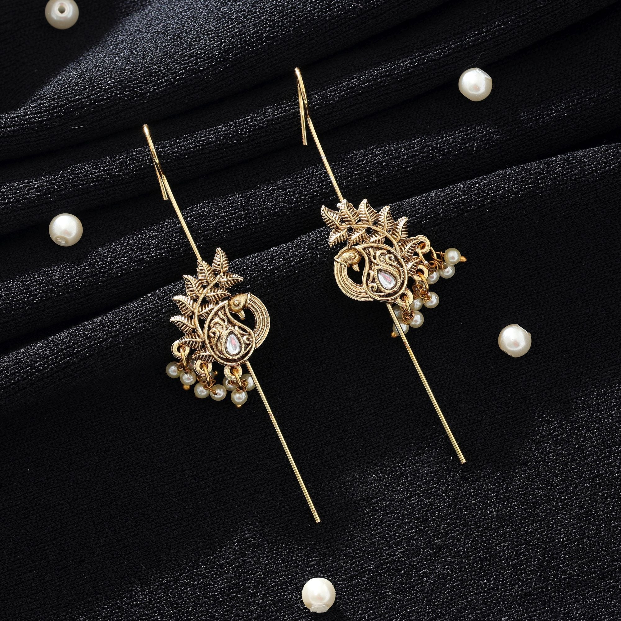 White Oxidised Ear Cuff Minimal