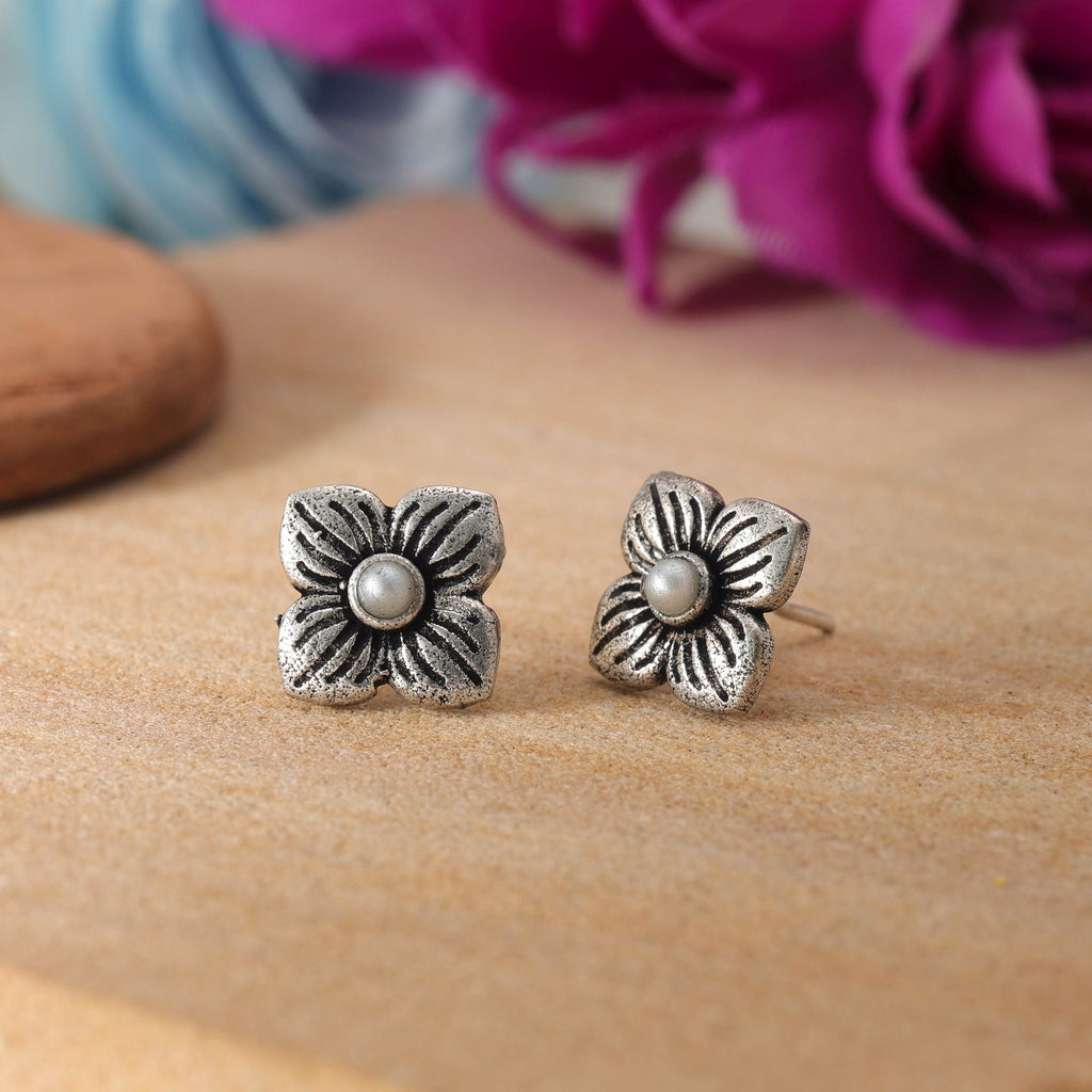 Silver Oxidised Earrings – Handmade Ethnic Design