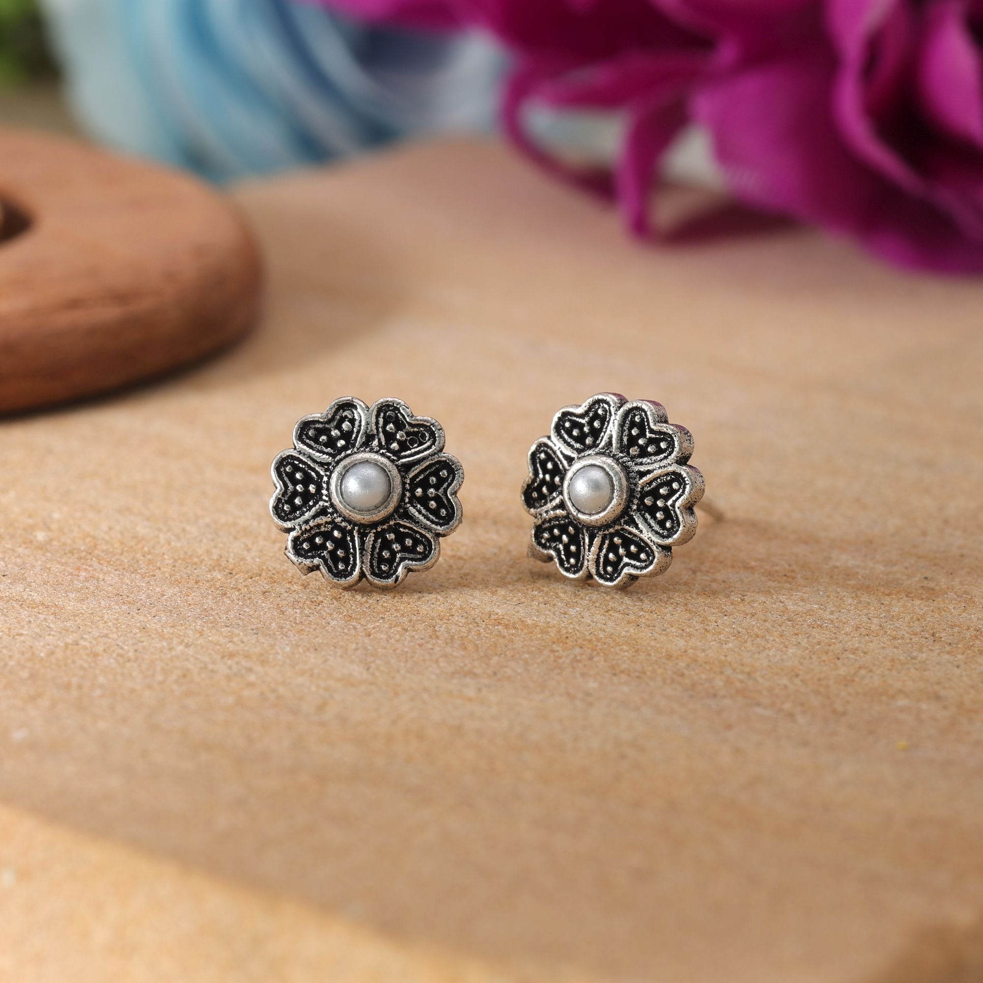 Silver Oxidised Earrings – Tribal Fashion
