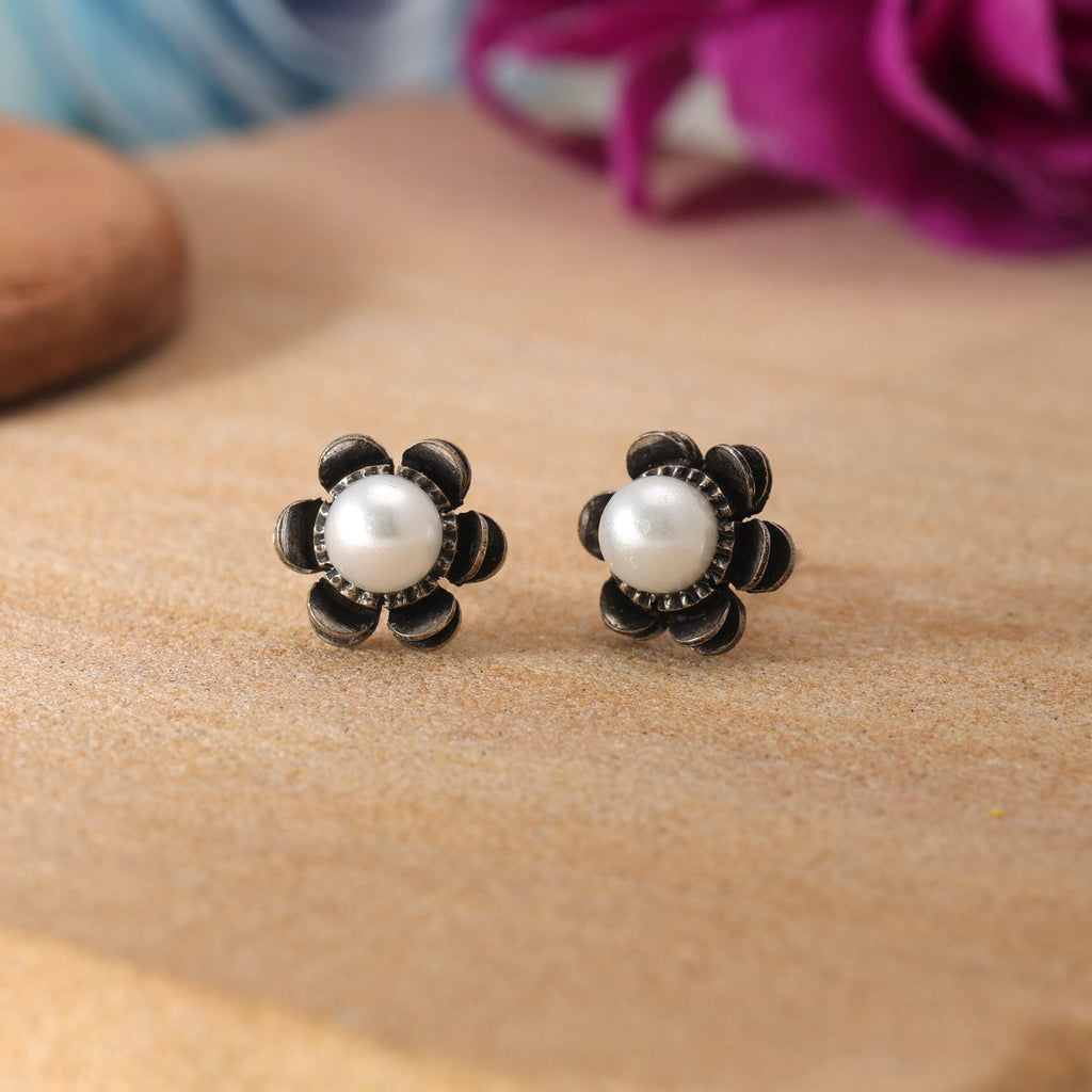 Silver Oxidised Earrings – Festive Wear