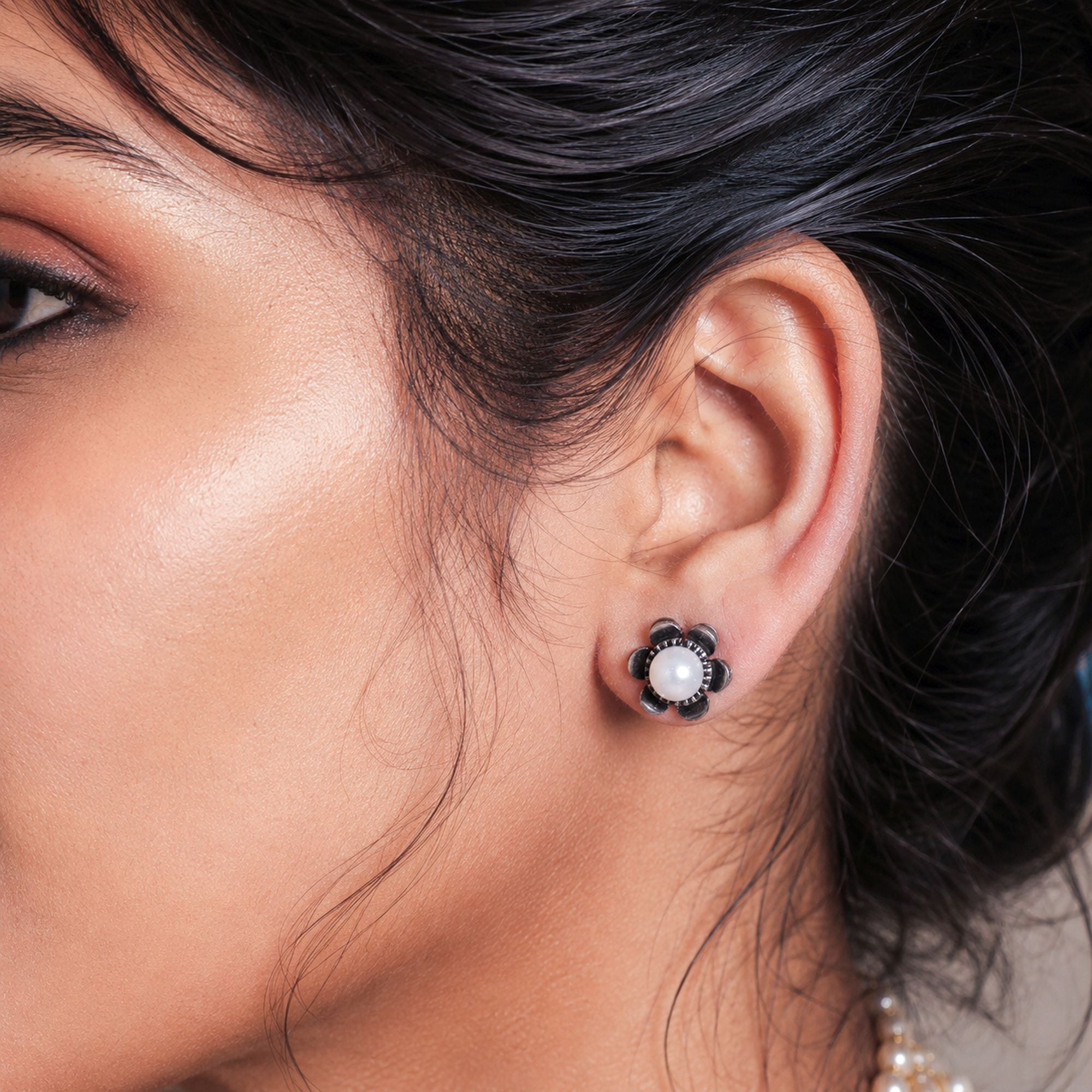 Silver Oxidised Earrings – Festive Wear