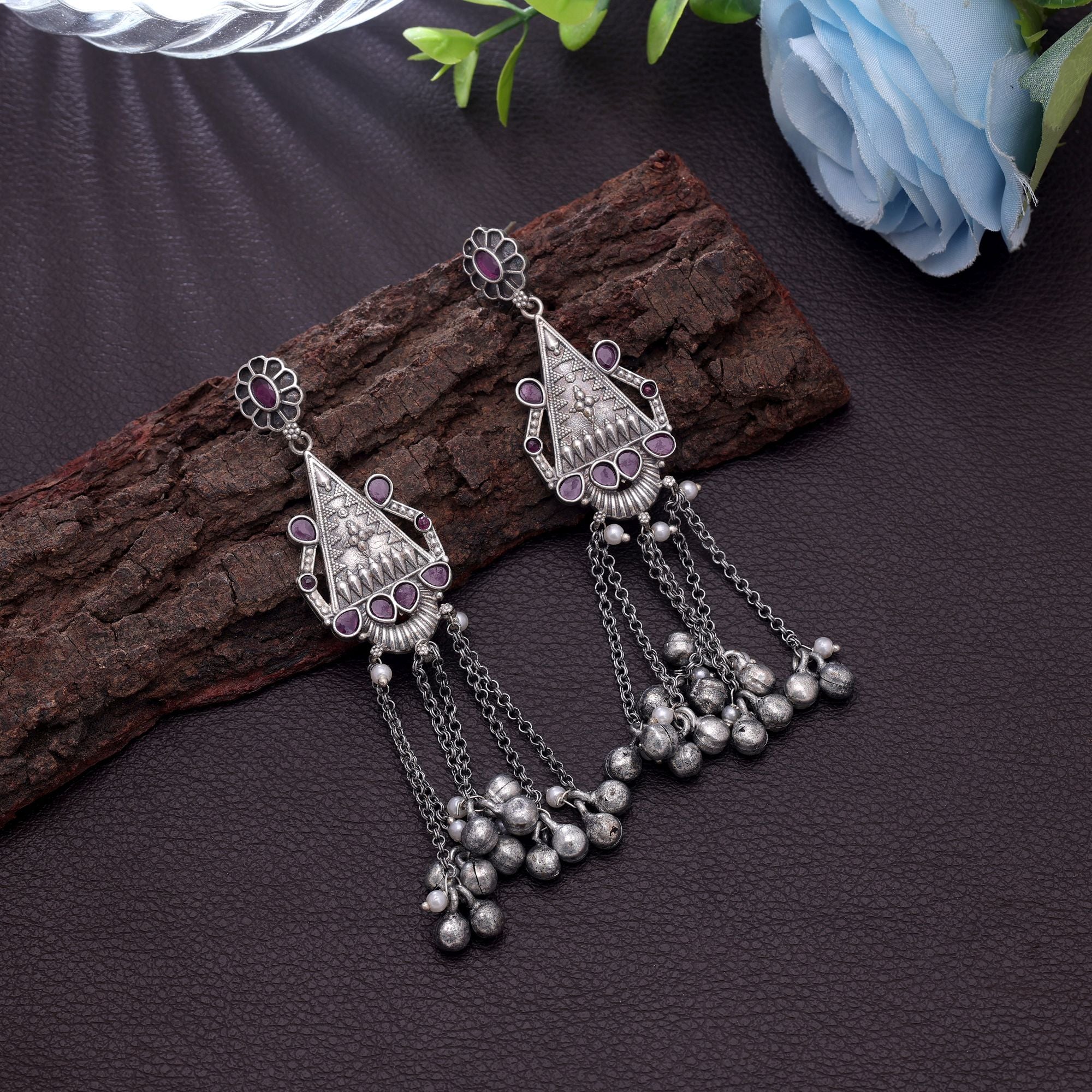 Rani Color Oxidised Earrings