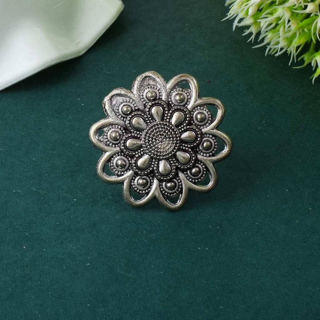 Silver Color Oxidised Rings For Spiritual Fashion Lovers