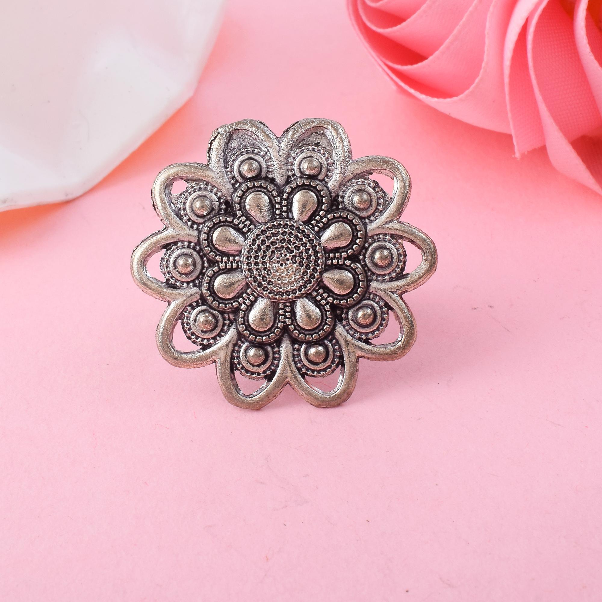 Silver Color Oxidised Rings For Spiritual Fashion Lovers