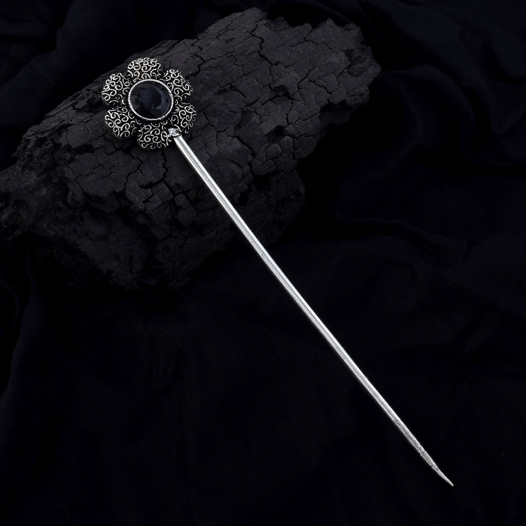 Gorgeous Black Color Oxidised Hair Pin Perfect For Women’S Ethnic Fashion And Bridal Outfits